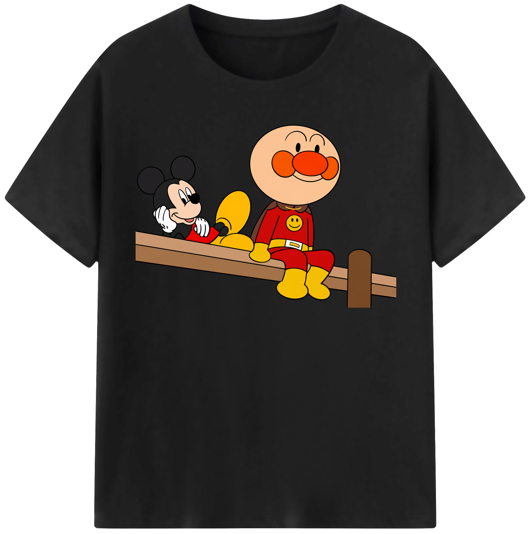 （画像用） アンパンマン Anpanman 綿100％半袖Tシャツ（フロントプリント）