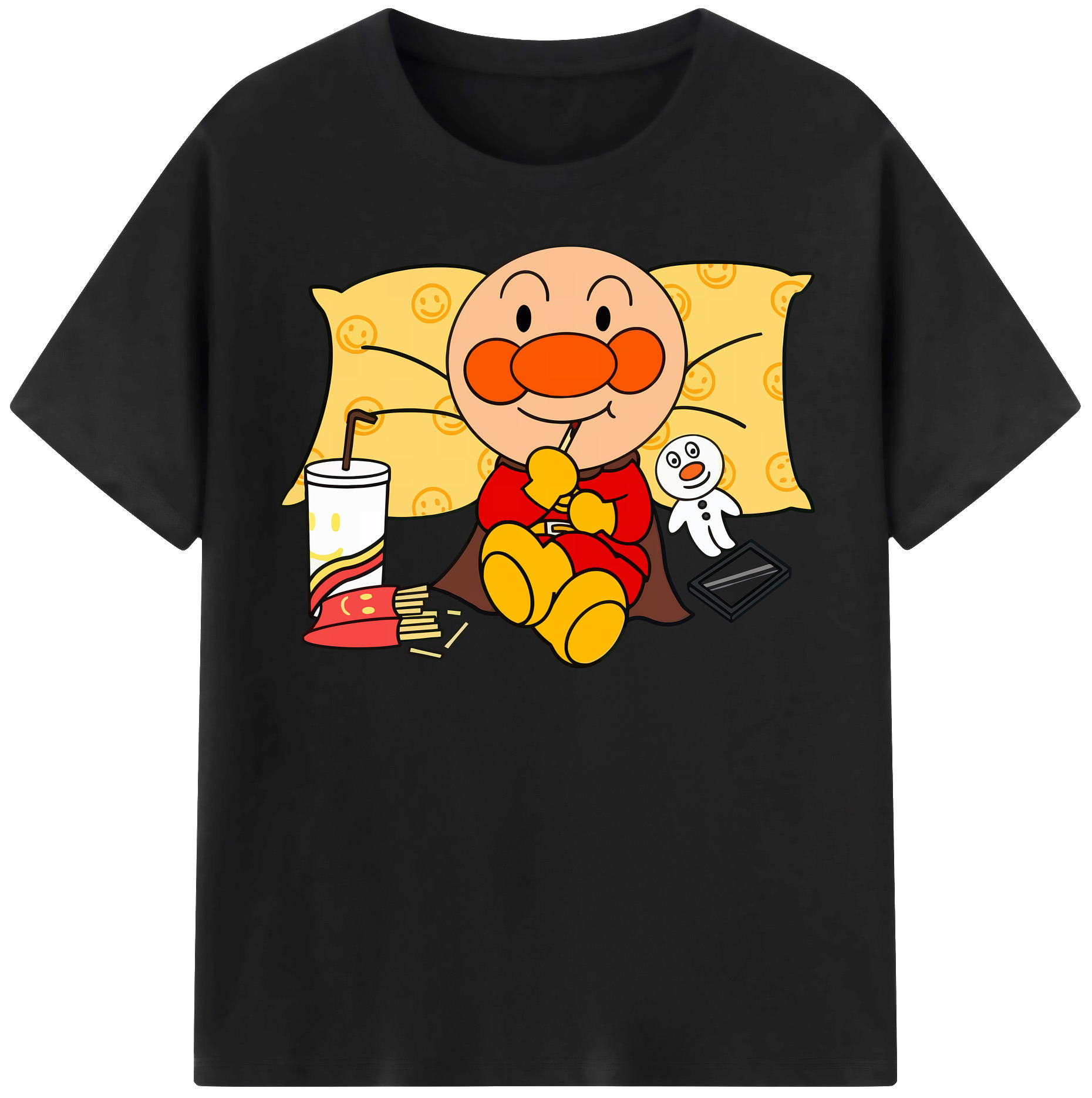 （画像用） アンパンマン Anpanman 綿100％半袖Tシャツ（フロントプリント）