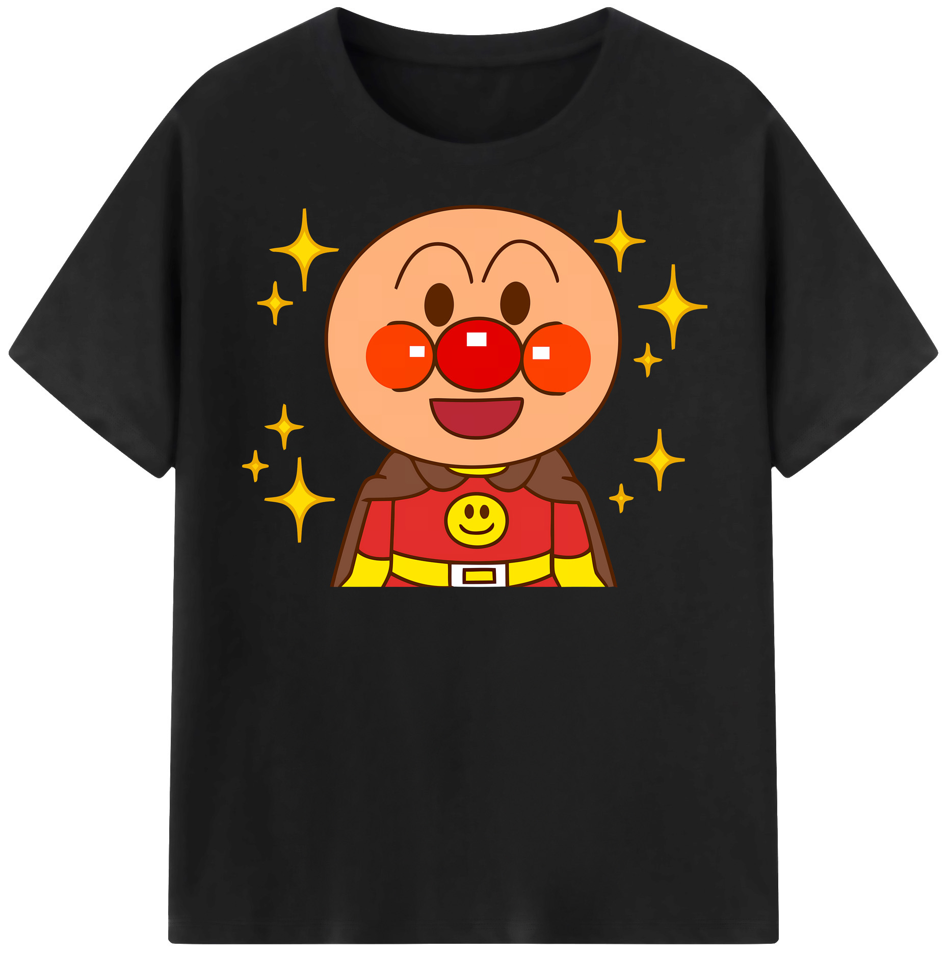 （画像用） アンパンマン Anpanman 綿100％半袖Tシャツ（フロントプリント）