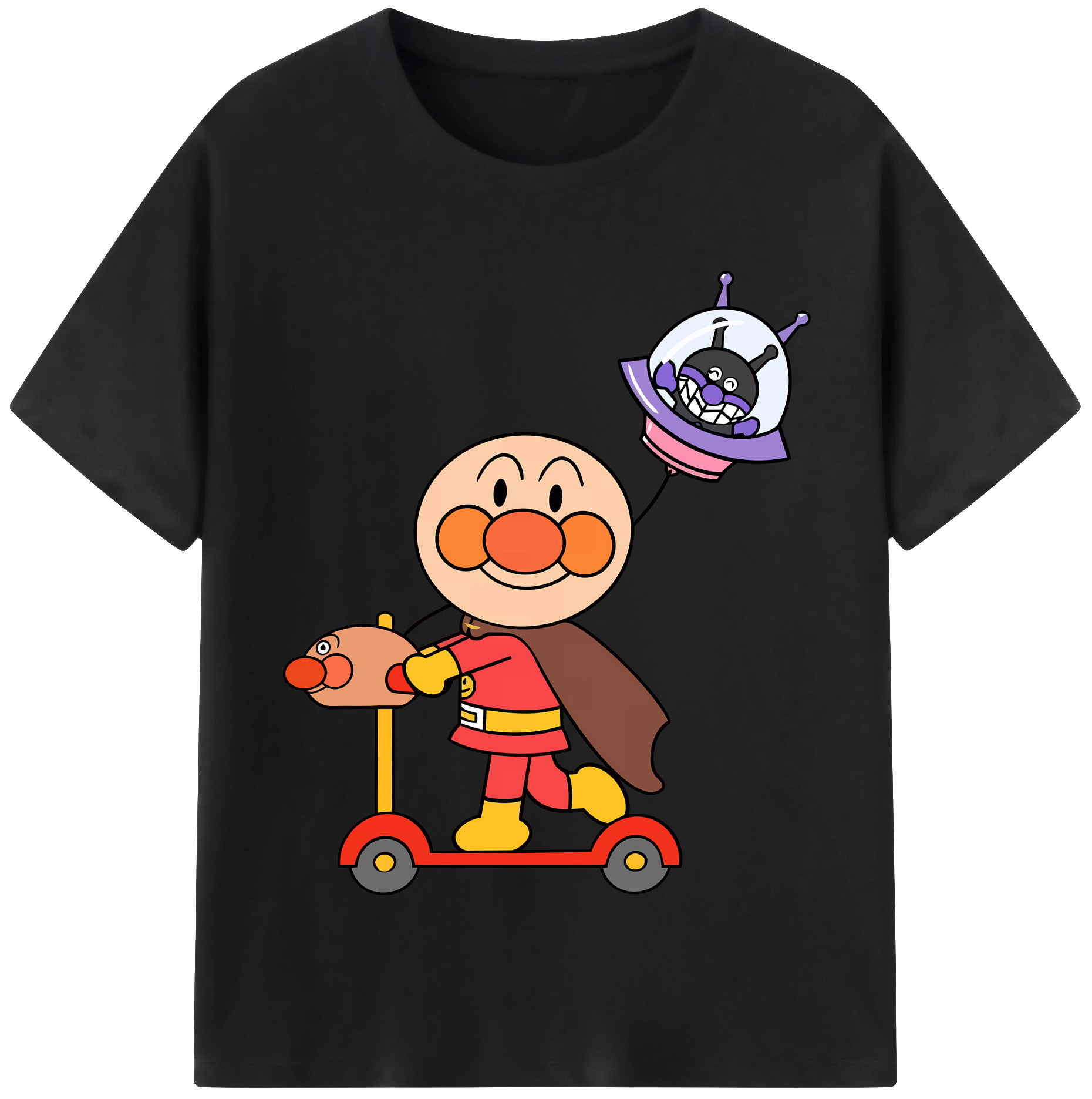 （画像用） アンパンマン Anpanman 綿100％半袖Tシャツ（フロントプリント）