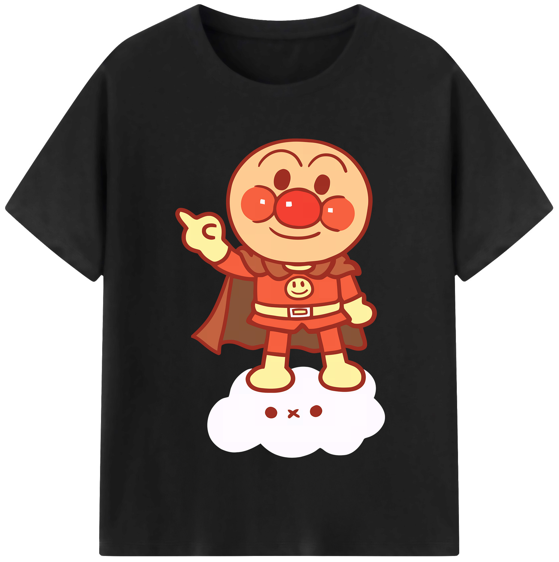 （画像用） アンパンマン Anpanman 綿100％半袖Tシャツ（フロントプリント）