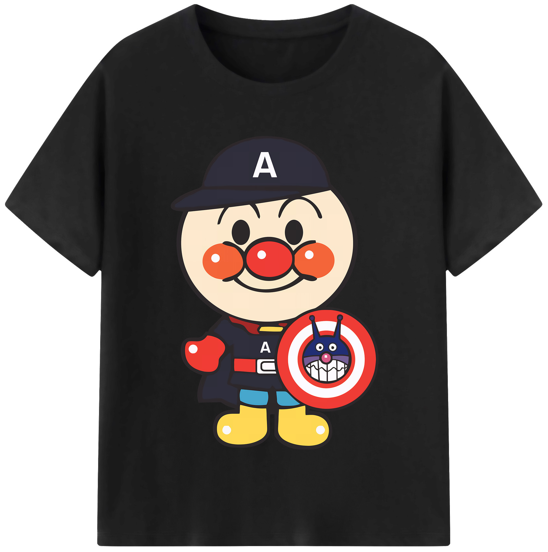 （画像用） アンパンマン Anpanman 綿100％半袖Tシャツ（フロントプリント）
