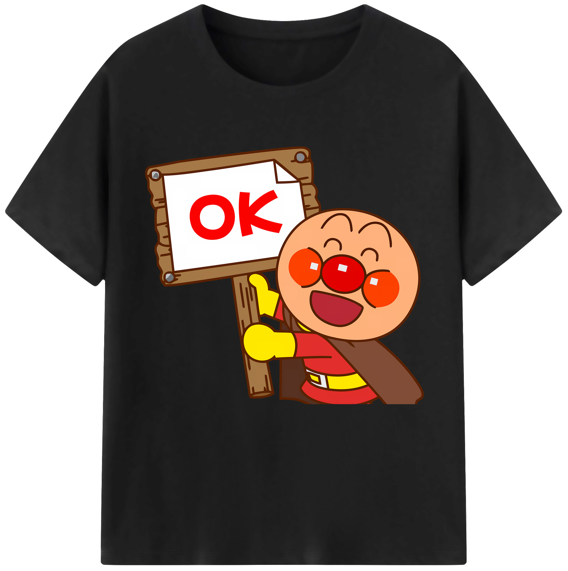 （画像用） アンパンマン Anpanman 綿100％半袖Tシャツ（フロントプリント）