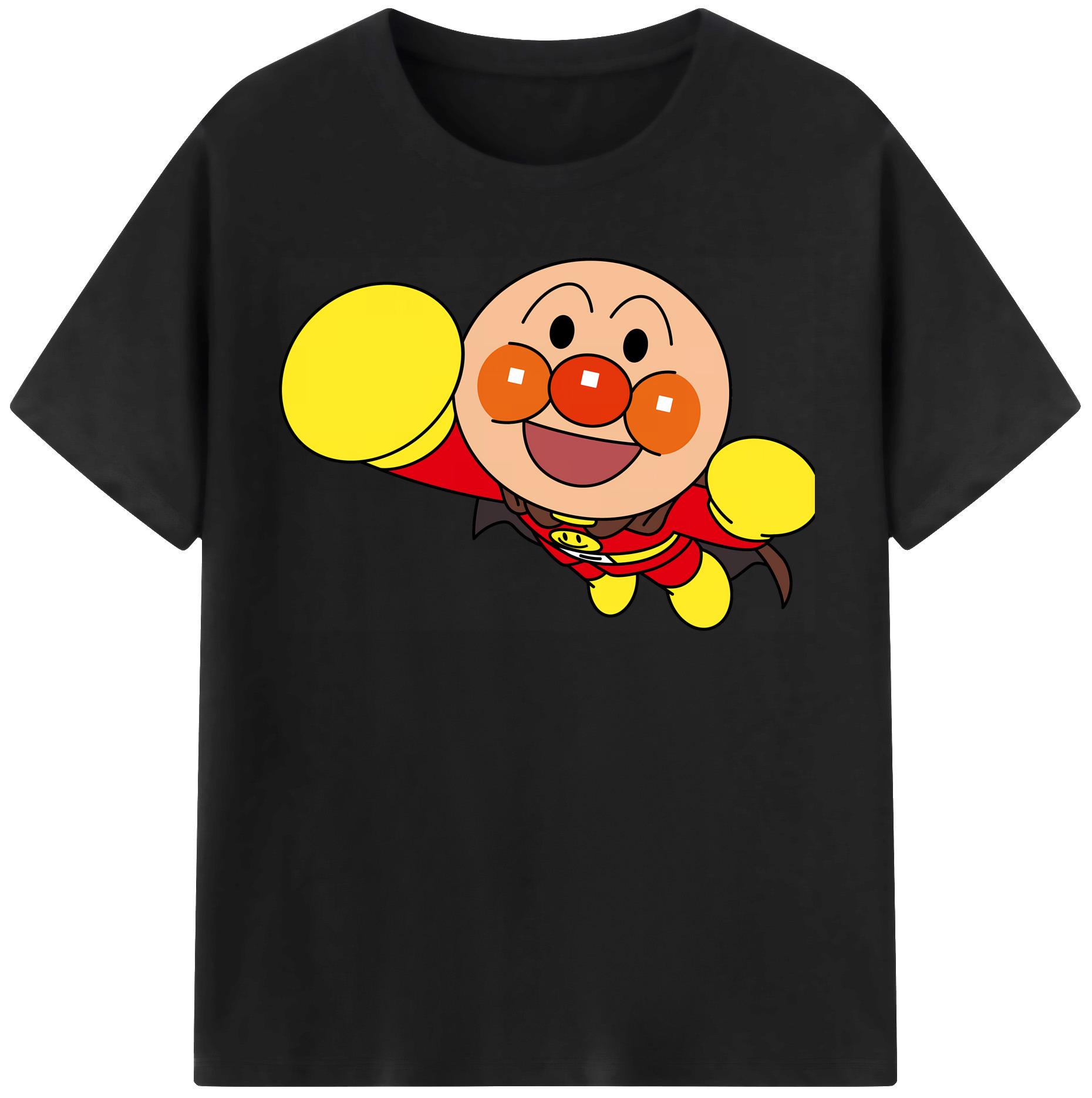（画像用） アンパンマン Anpanman 綿100％半袖Tシャツ（フロントプリント）