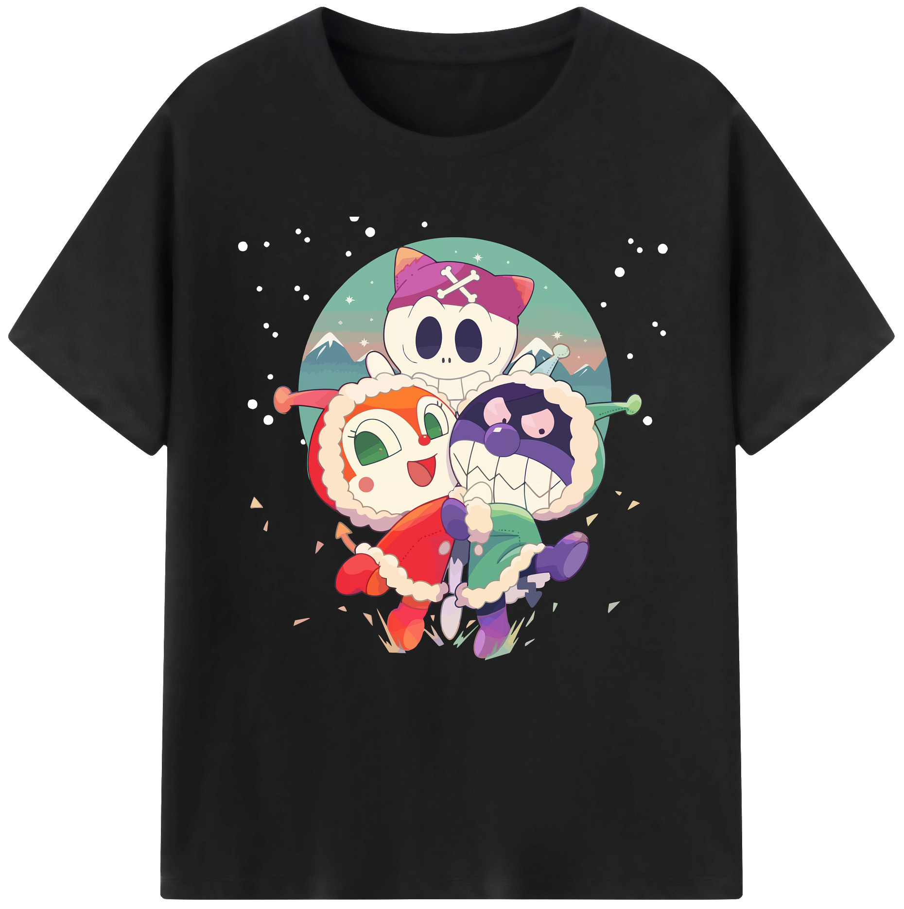 （画像用） アンパンマン Anpanman 綿100％半袖Tシャツ（フロントプリント）