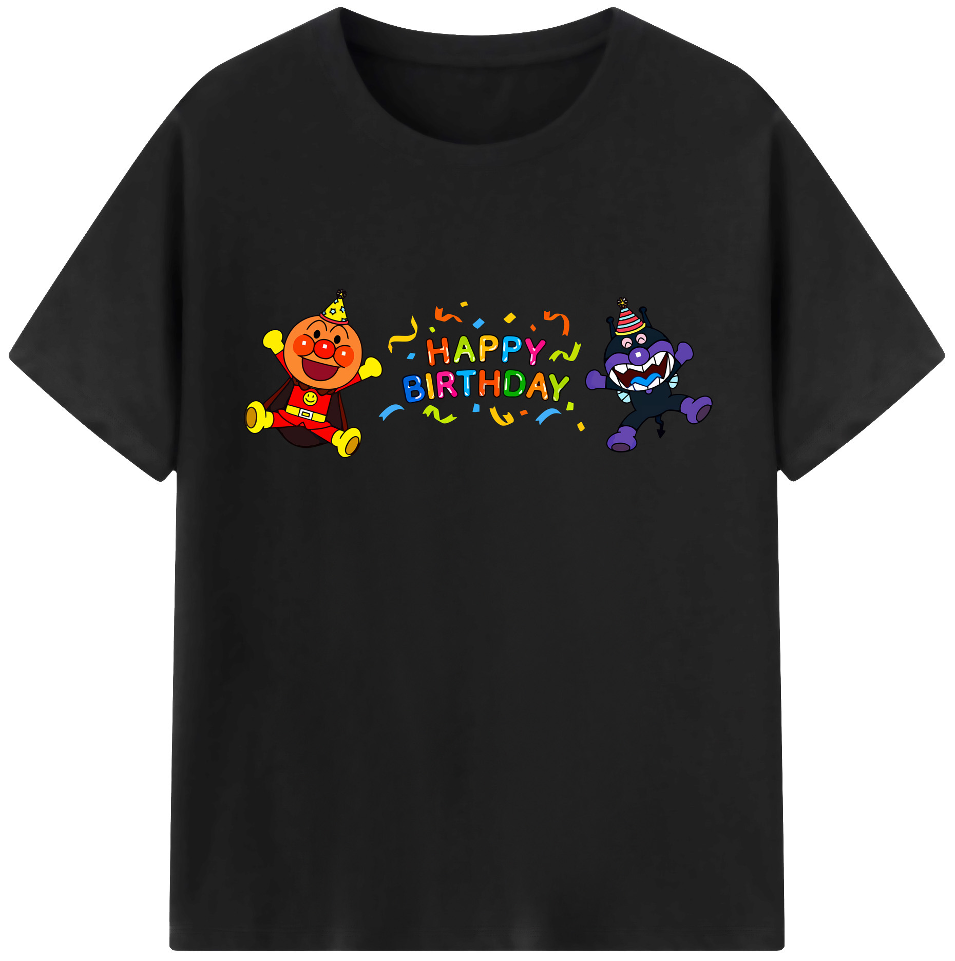 （画像用） アンパンマン Anpanman 綿100％半袖Tシャツ（フロントプリント）