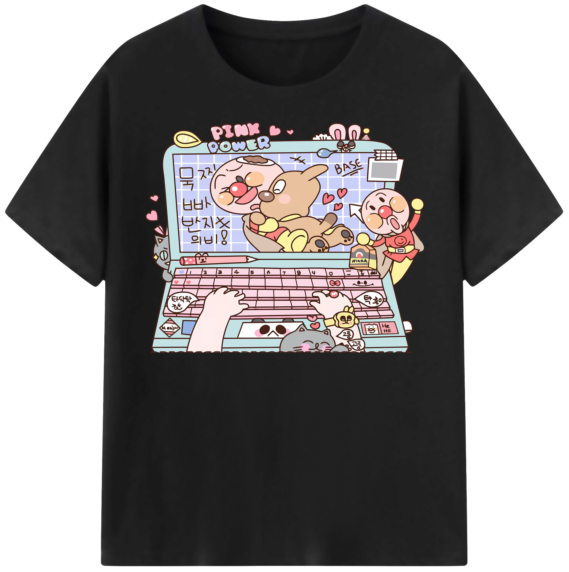 （画像用） アンパンマン Anpanman 綿100％半袖Tシャツ（フロントプリント）