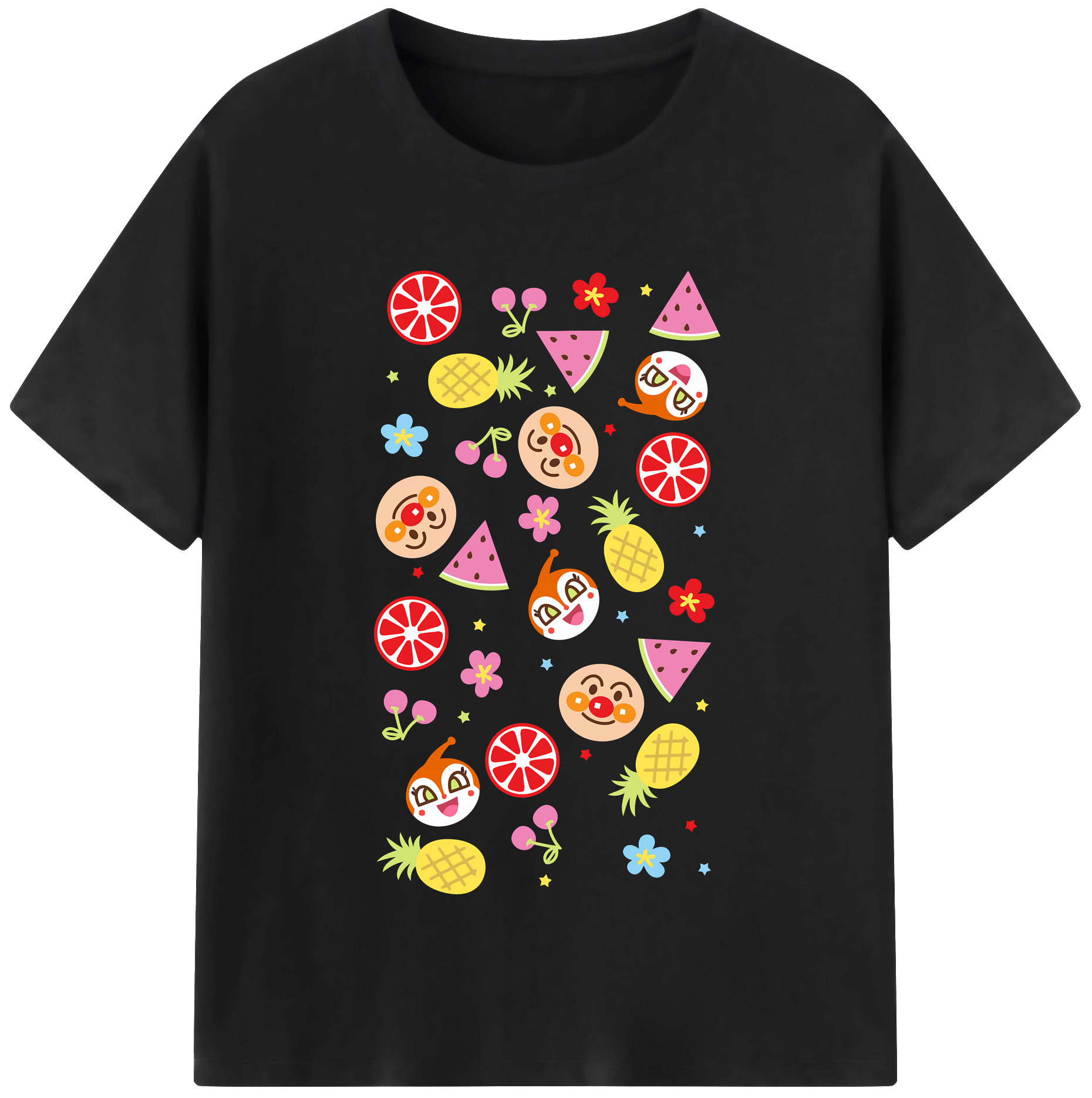 （画像用） アンパンマン Anpanman 綿100％半袖Tシャツ（フロントプリント）