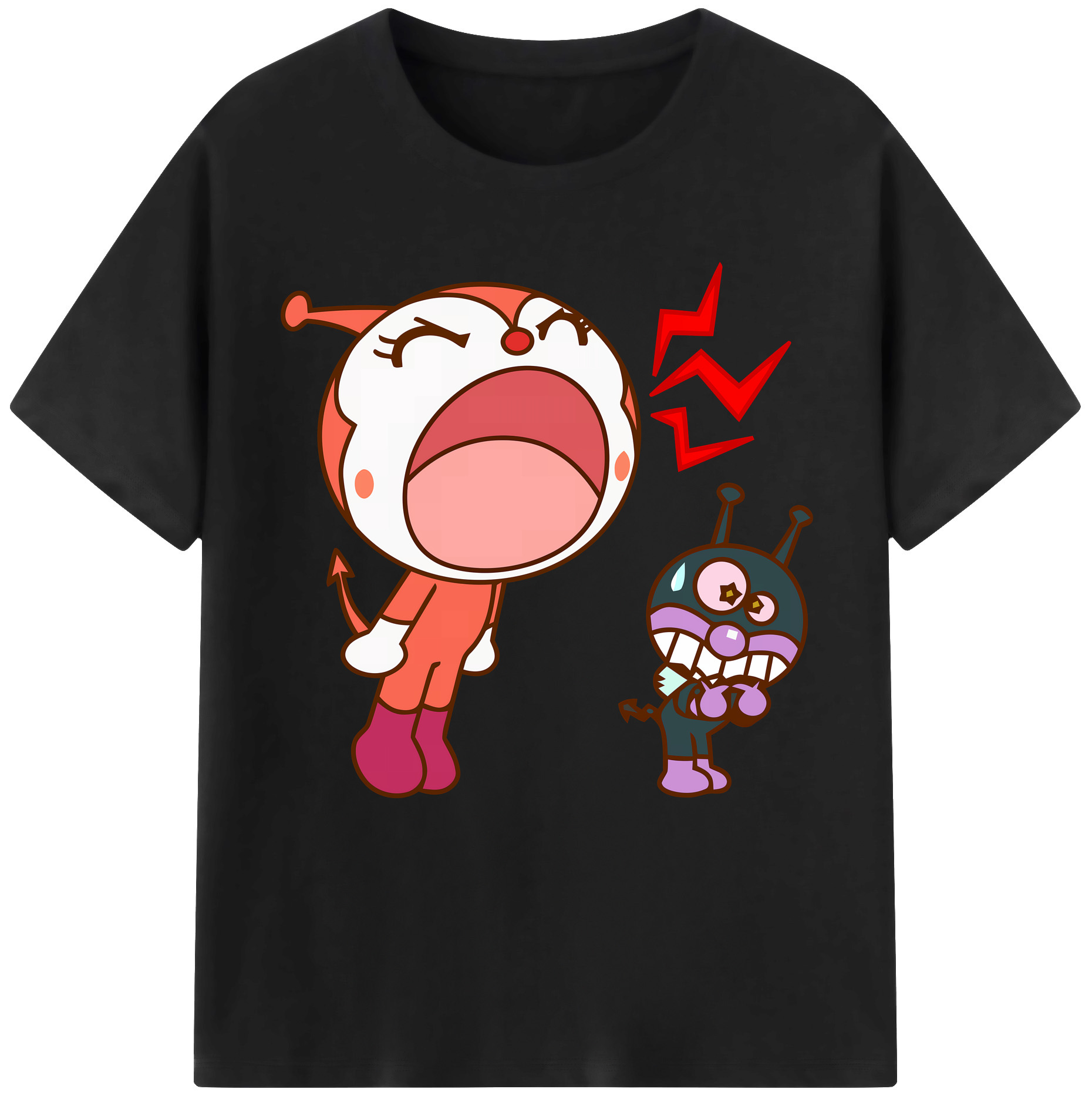 （画像用） アンパンマン Anpanman 綿100％半袖Tシャツ（フロントプリント）