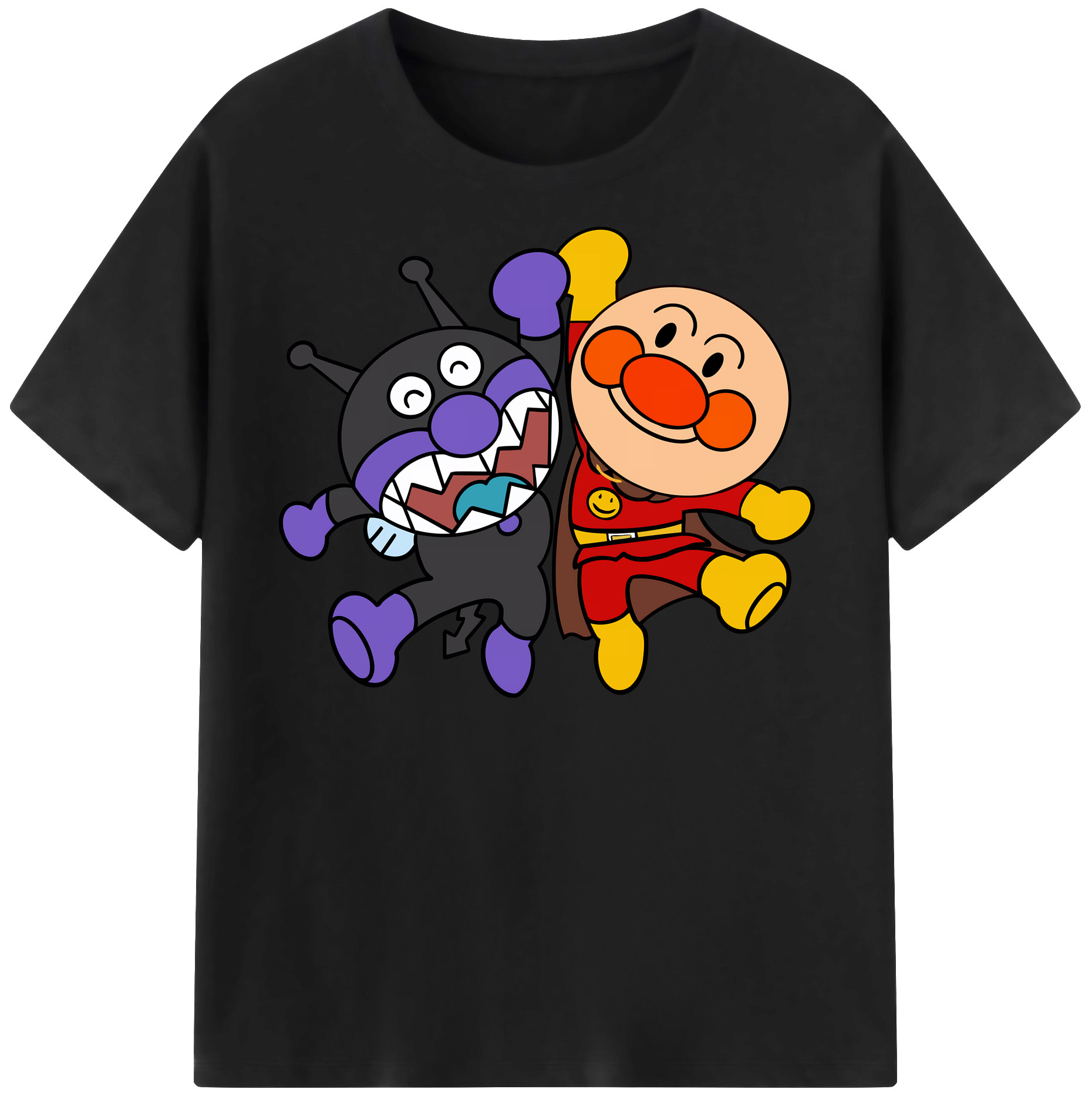（画像用） アンパンマン Anpanman 綿100％半袖Tシャツ（フロントプリント）