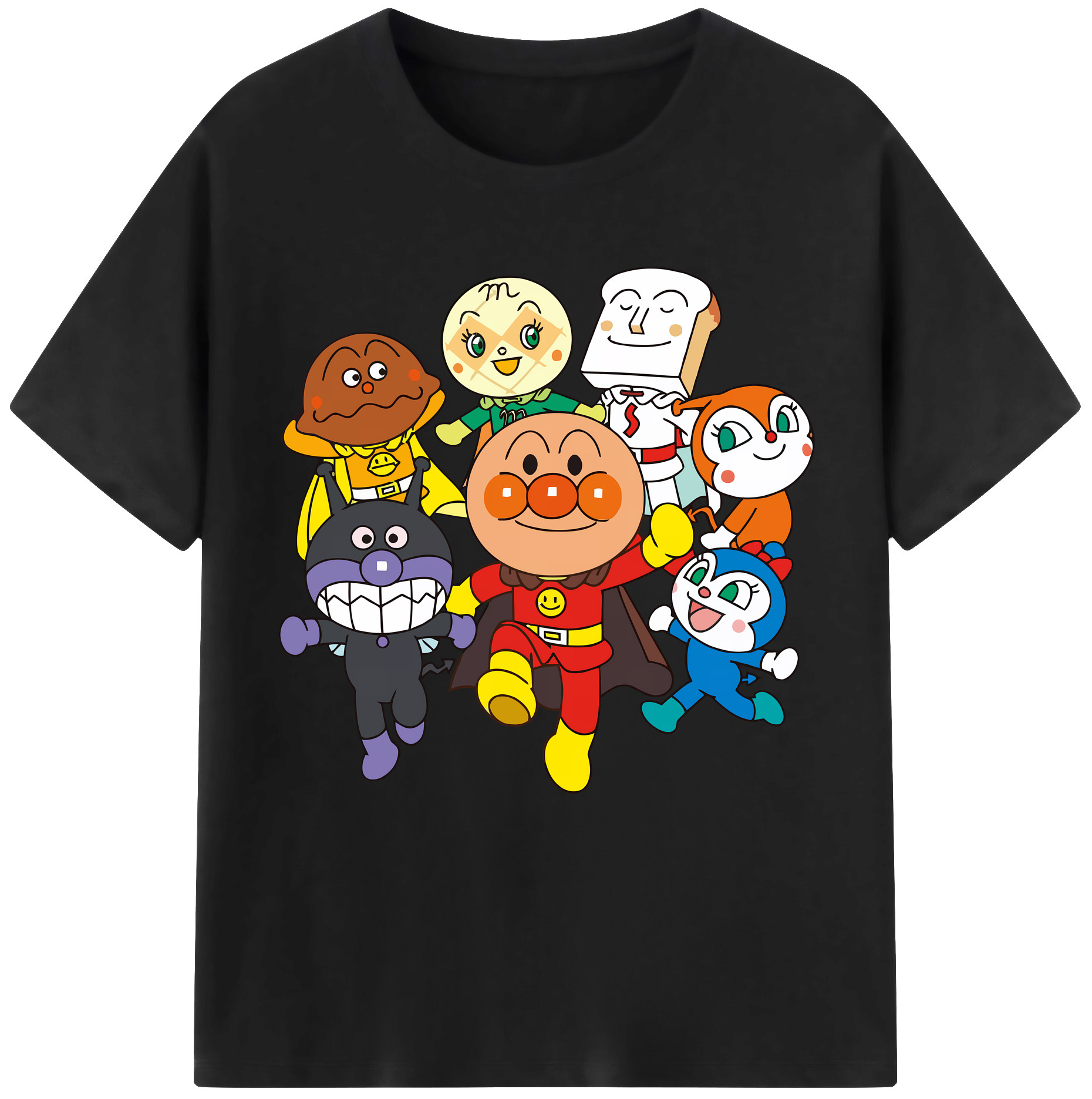 （画像用） アンパンマン Anpanman 綿100％半袖Tシャツ（フロントプリント）