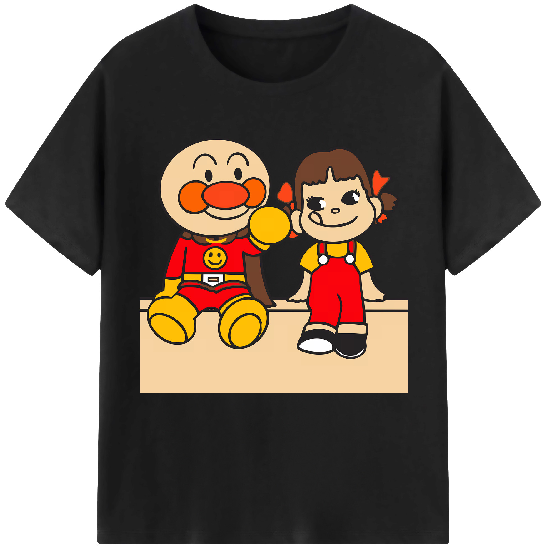 （画像用） アンパンマン Anpanman 綿100％半袖Tシャツ（フロントプリント）