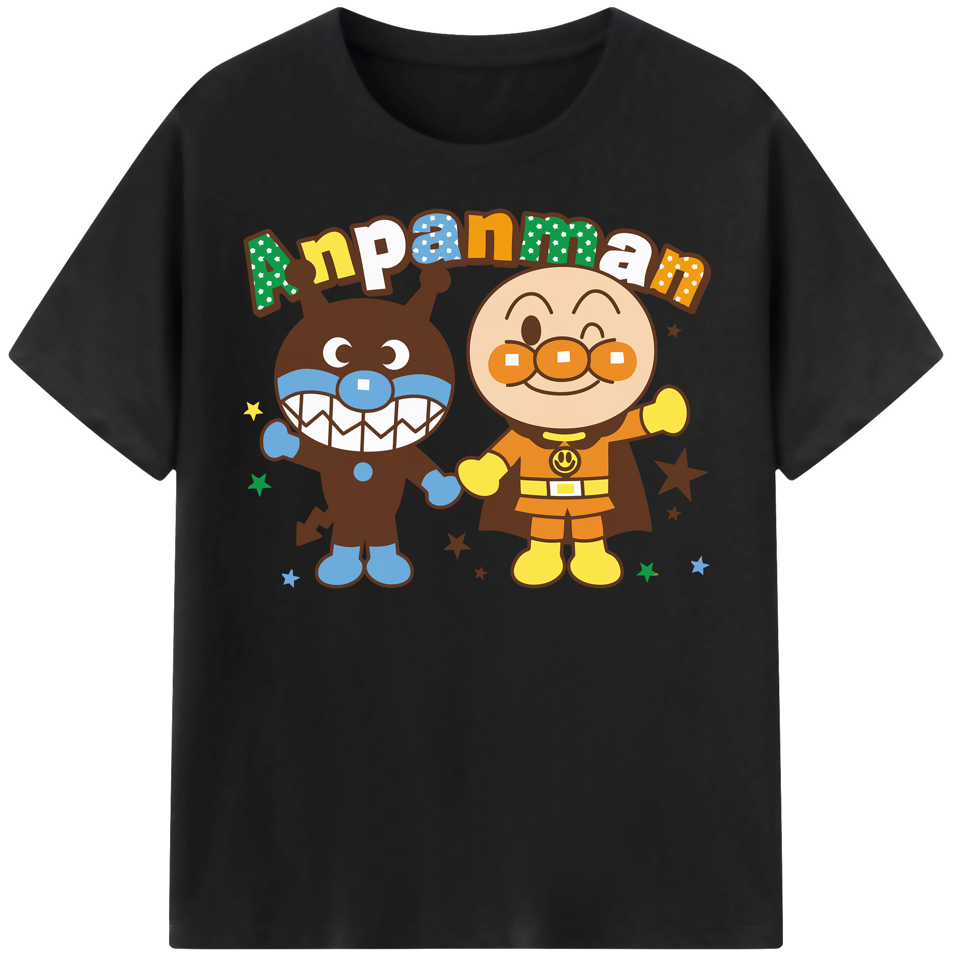 （画像用） アンパンマン Anpanman 綿100％半袖Tシャツ（フロントプリント）