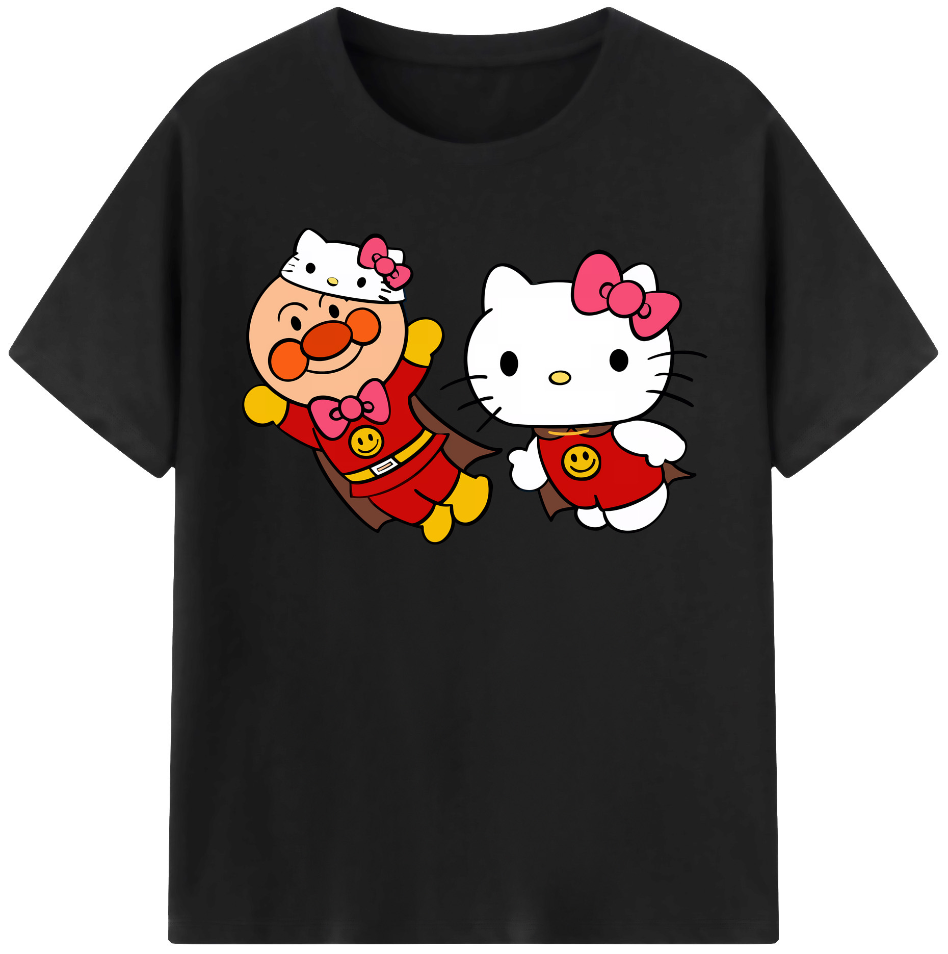 （画像用） アンパンマン Anpanman 綿100％半袖Tシャツ（フロントプリント）