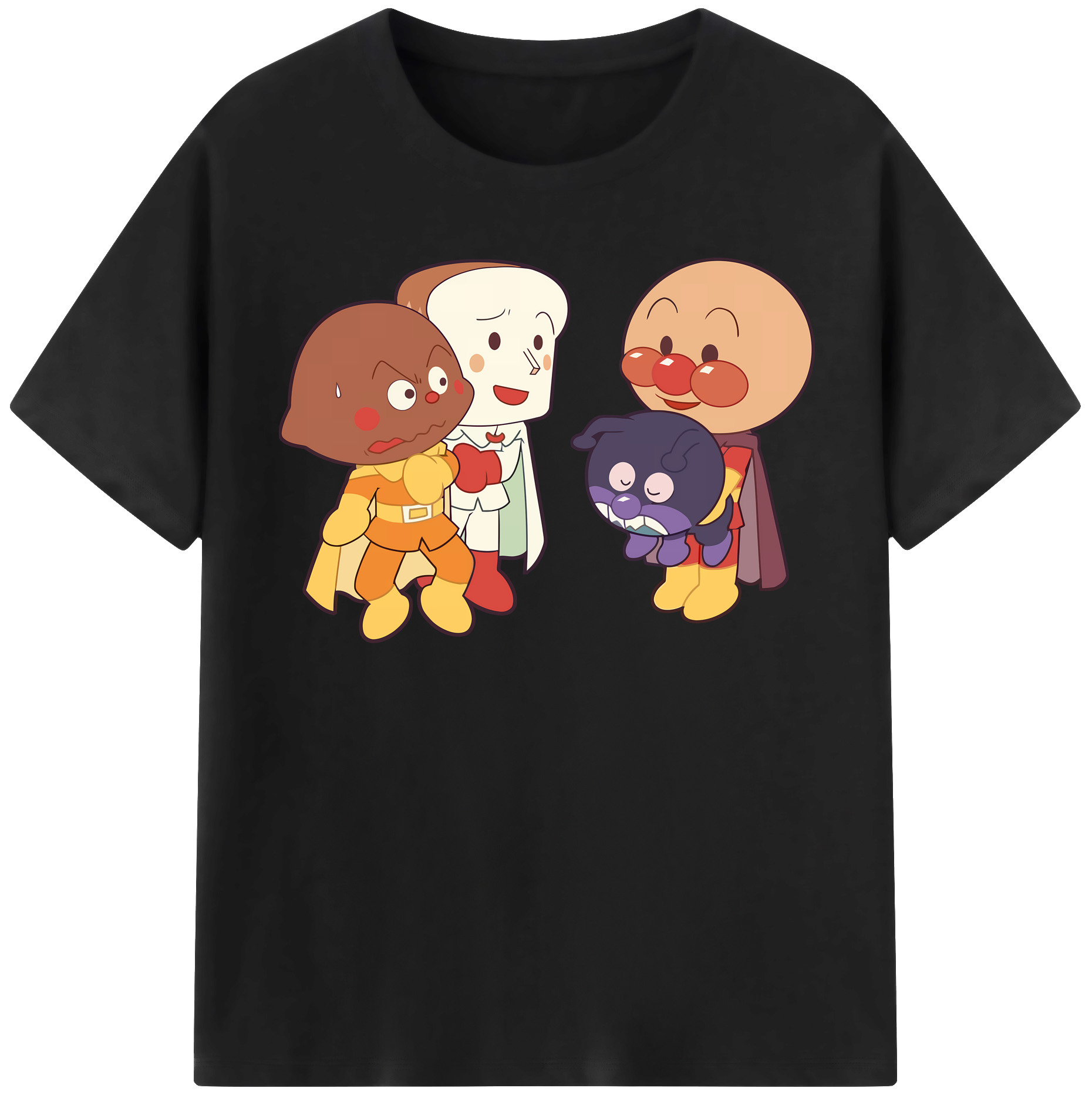 （画像用） アンパンマン Anpanman 綿100％半袖Tシャツ（フロントプリント）
