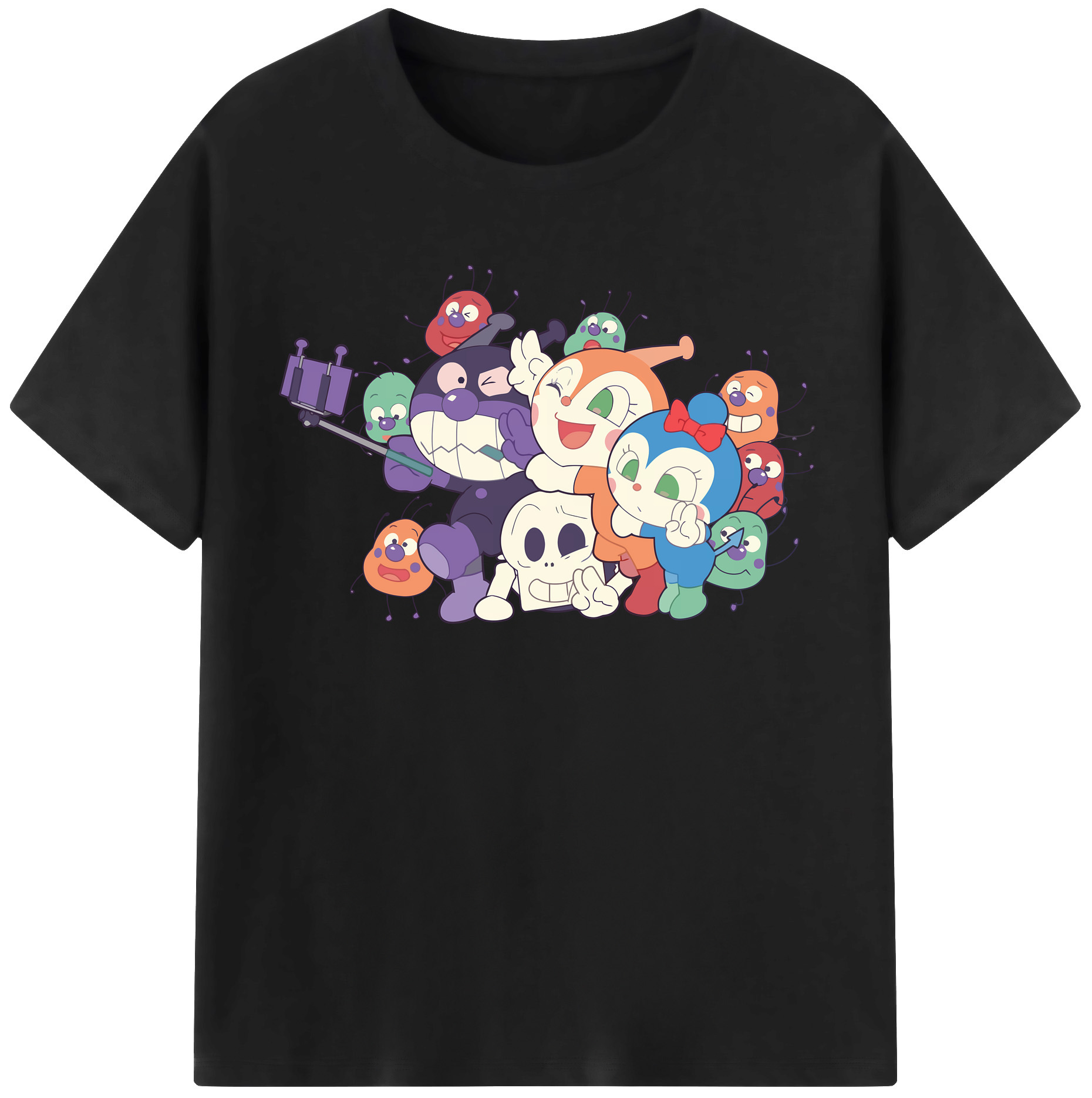 （画像用） アンパンマン Anpanman 綿100％半袖Tシャツ（フロントプリント）