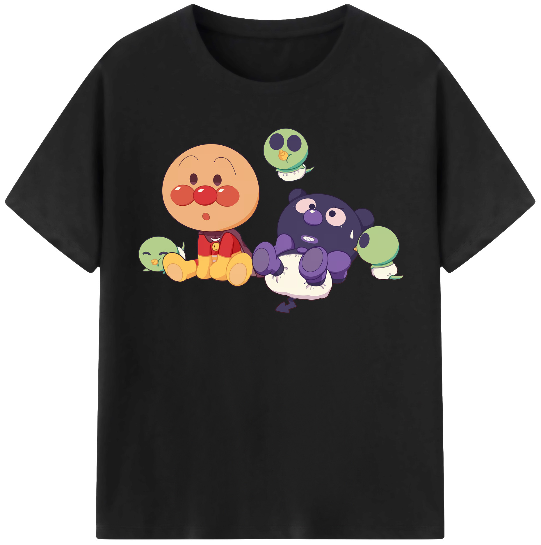 （画像用） アンパンマン Anpanman 綿100％半袖Tシャツ（フロントプリント）