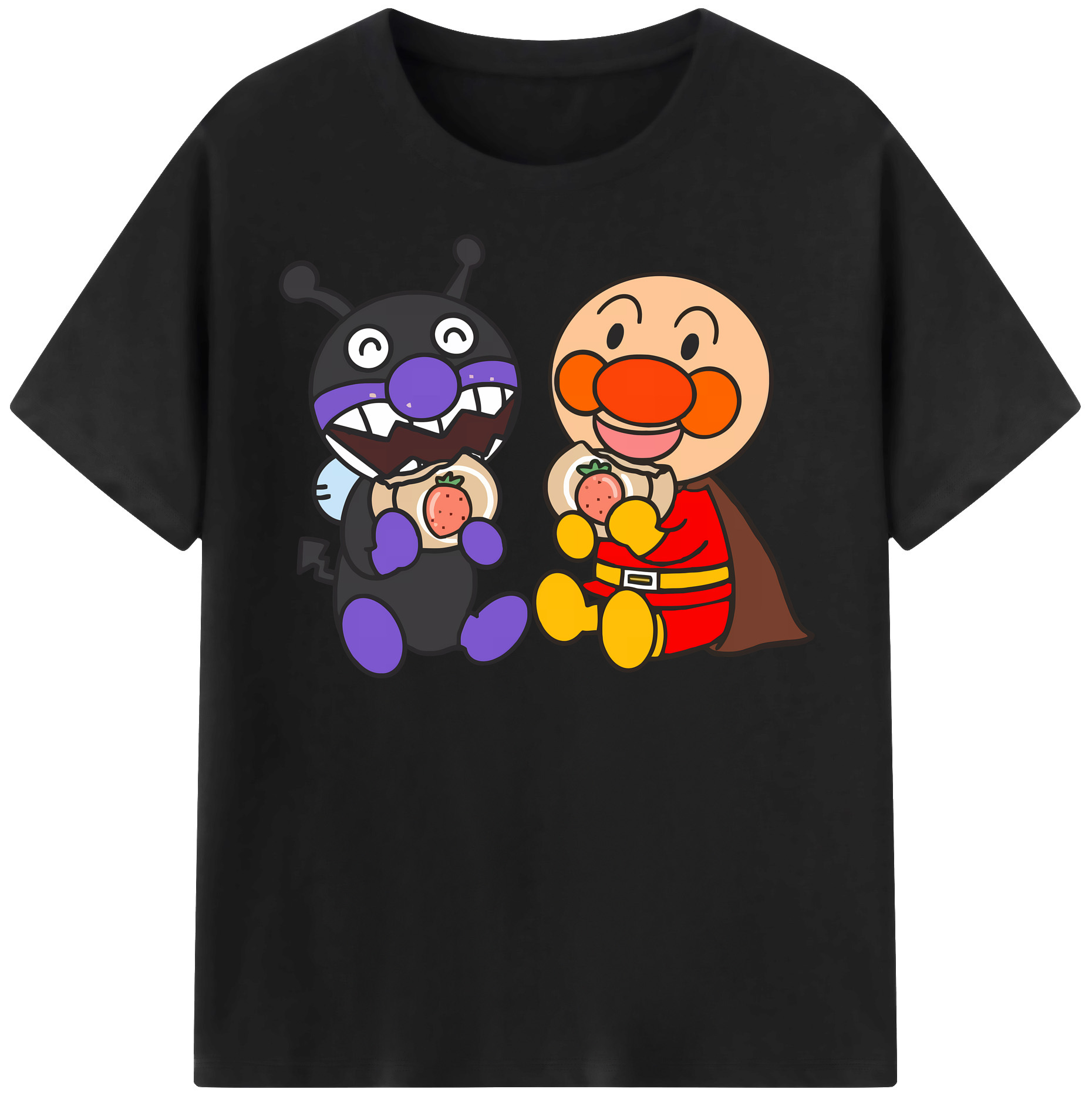 （画像用） アンパンマン Anpanman 綿100％半袖Tシャツ（フロントプリント）