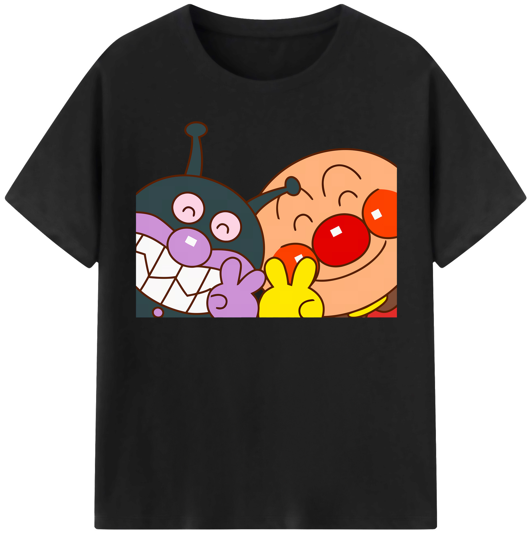 （画像用） アンパンマン Anpanman 綿100％半袖Tシャツ（フロントプリント）