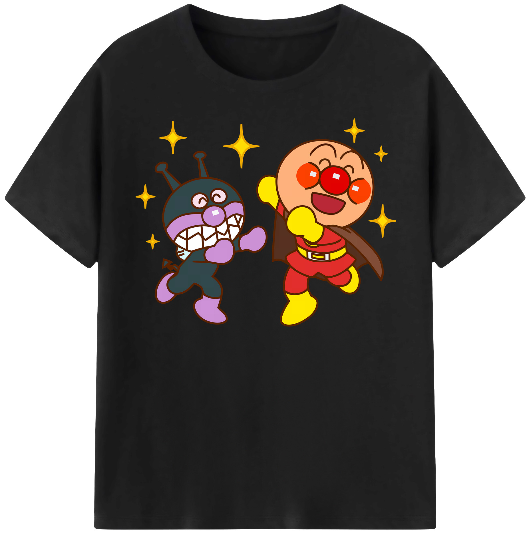 （画像用） アンパンマン Anpanman 綿100％半袖Tシャツ（フロントプリント）