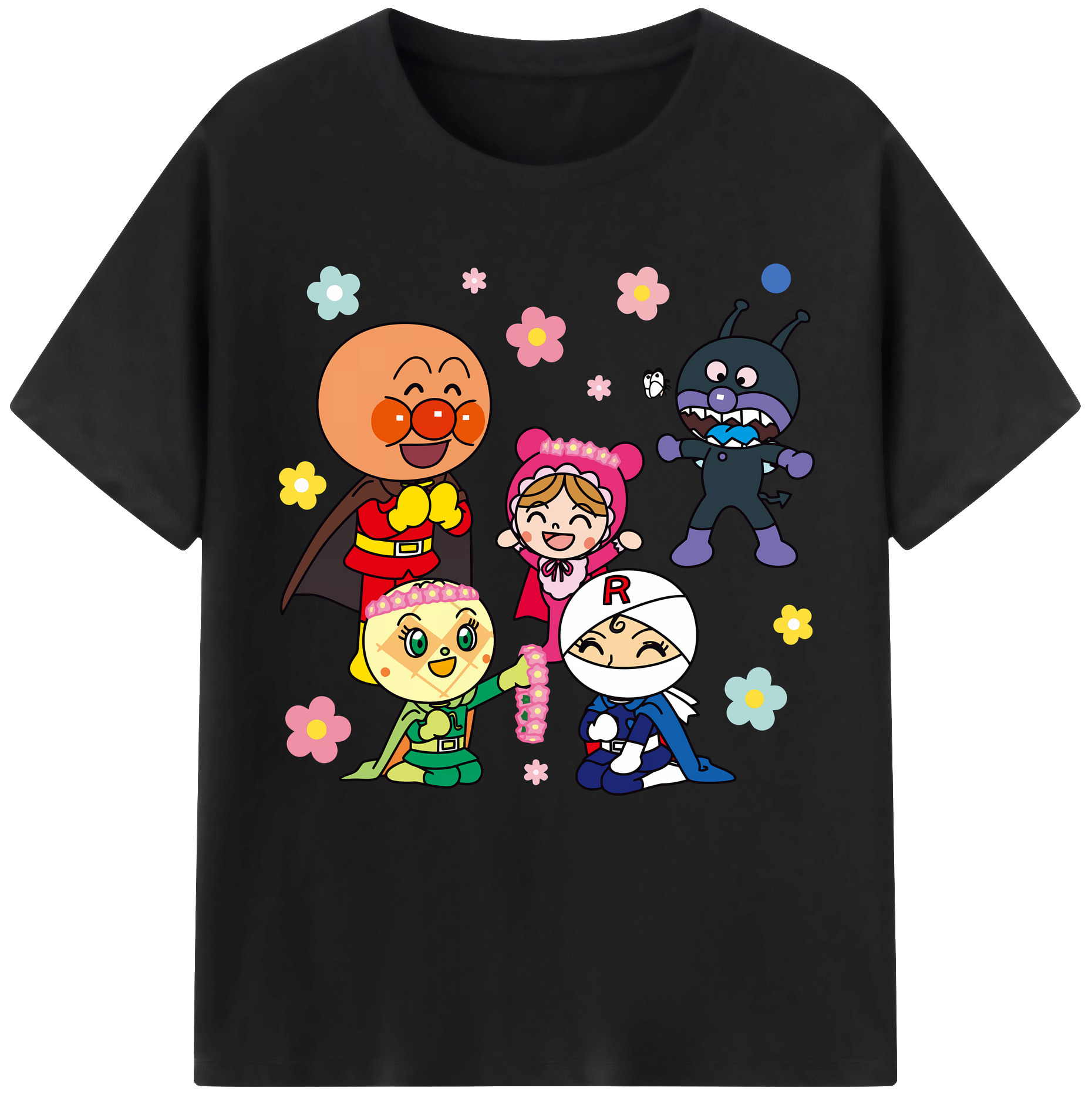 （画像用） アンパンマン Anpanman 綿100％半袖Tシャツ（フロントプリント）