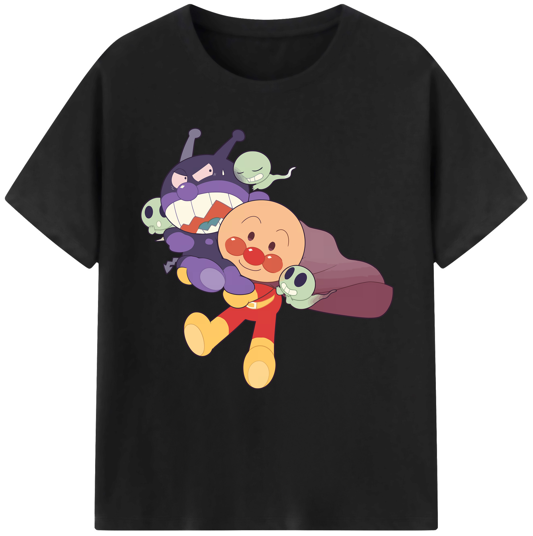 （画像用） アンパンマン Anpanman 綿100％半袖Tシャツ（フロントプリント）