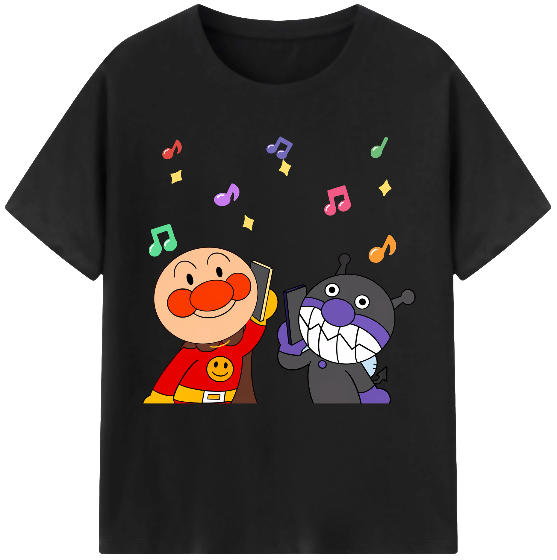 （画像用） アンパンマン Anpanman 綿100％半袖Tシャツ（フロントプリント）