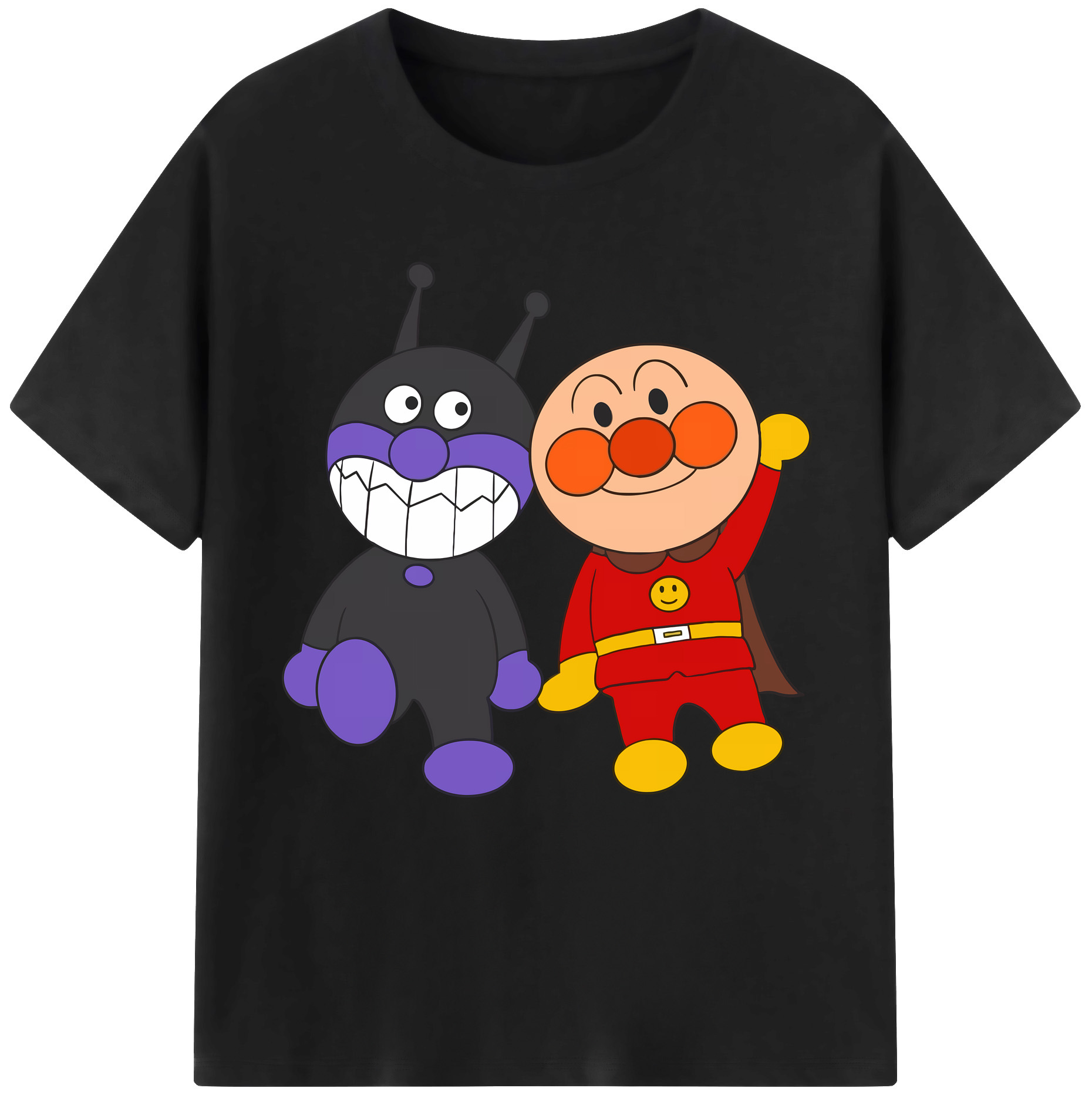 （画像用） アンパンマン Anpanman 綿100％半袖Tシャツ（フロントプリント）