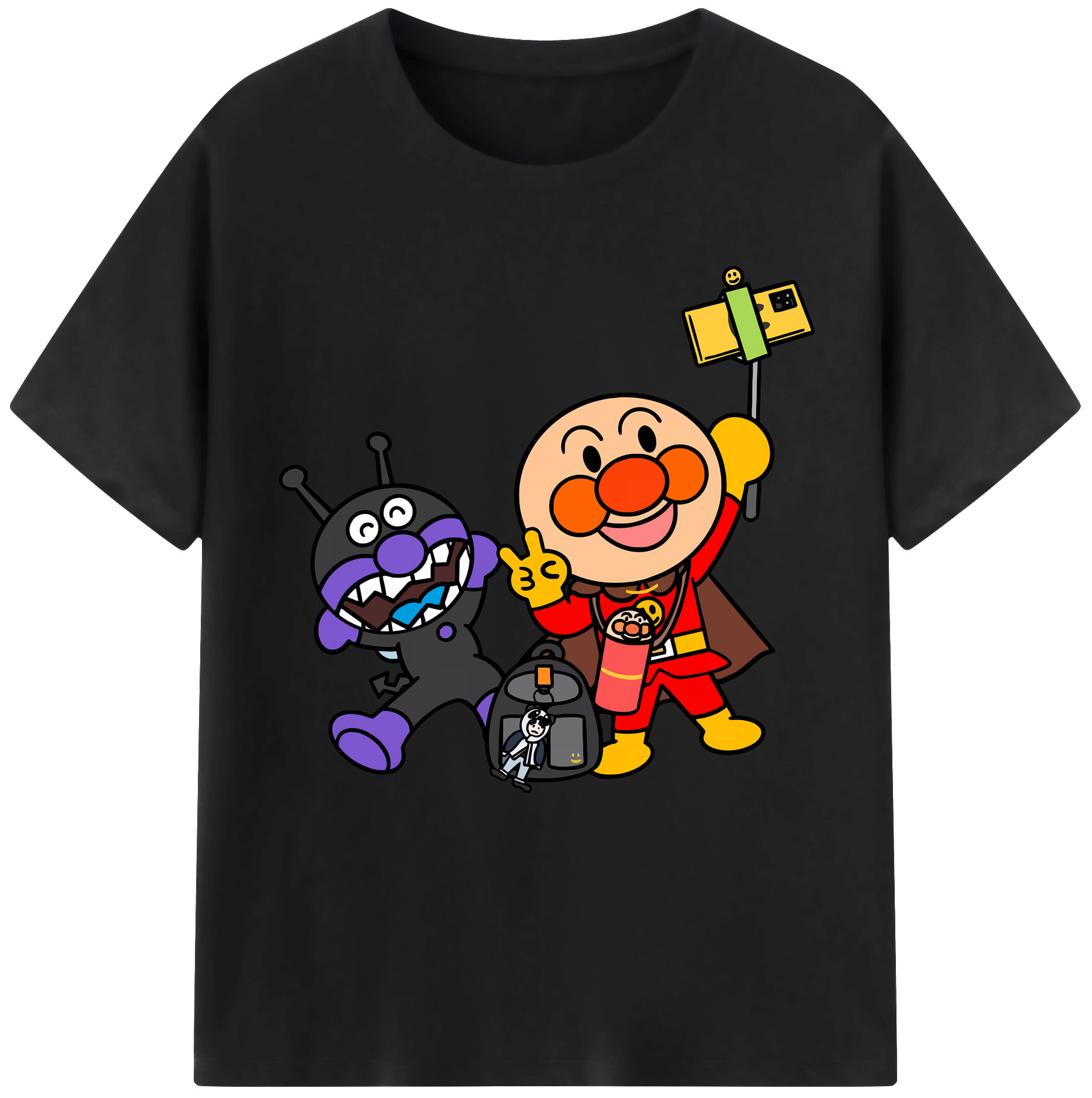 （画像用） アンパンマン Anpanman 綿100％半袖Tシャツ（フロントプリント）