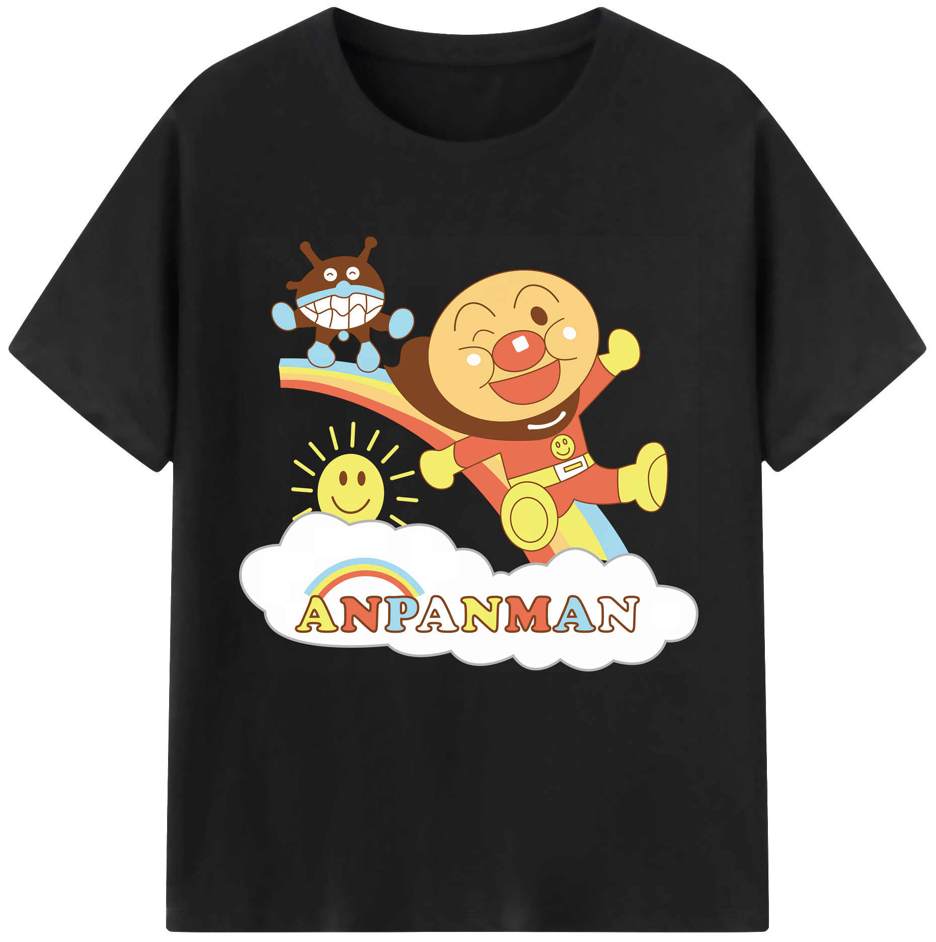 （画像用） アンパンマン Anpanman 綿100％半袖Tシャツ（フロントプリント）