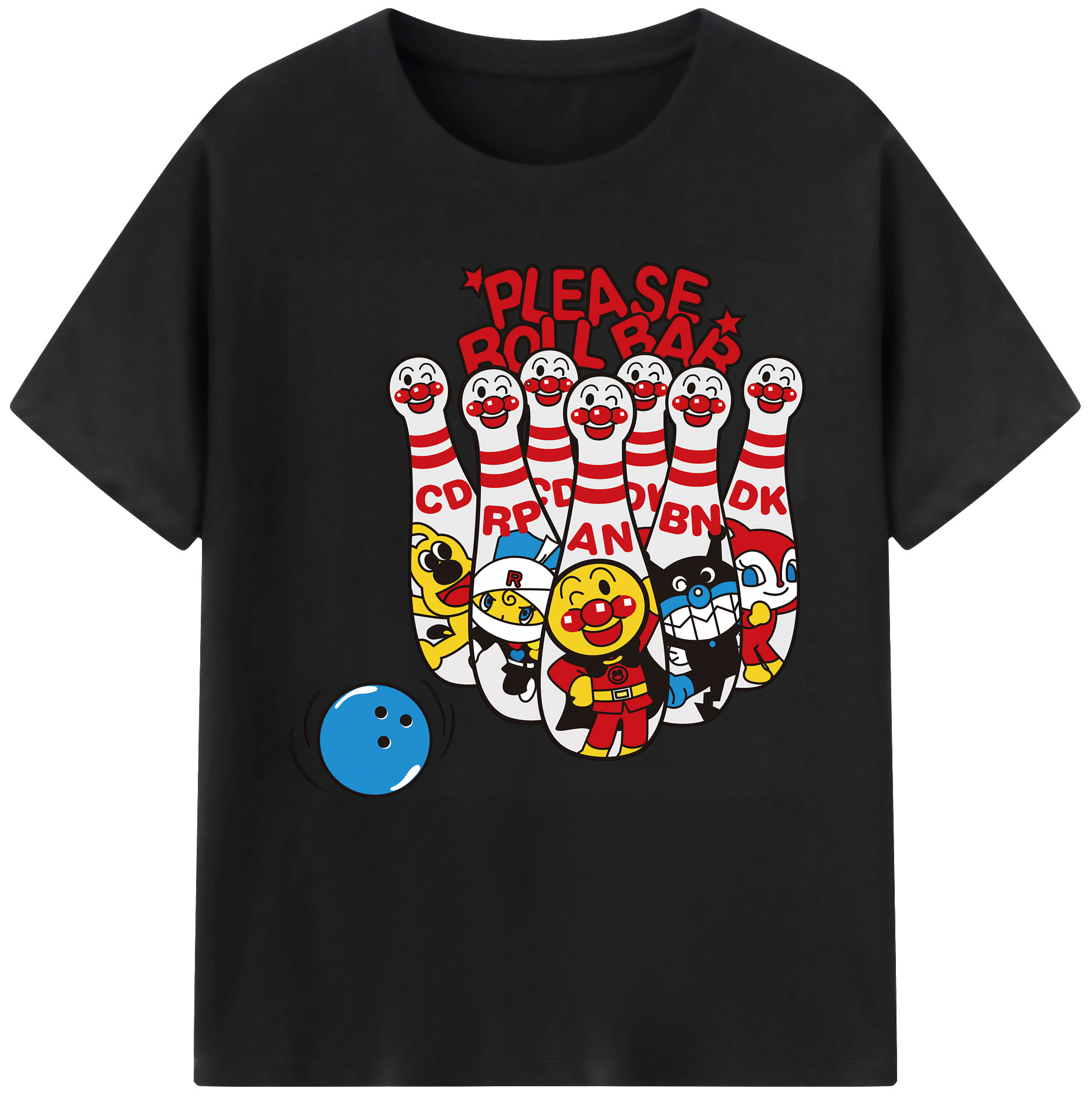 （画像用） アンパンマン Anpanman 綿100％半袖Tシャツ（フロントプリント）