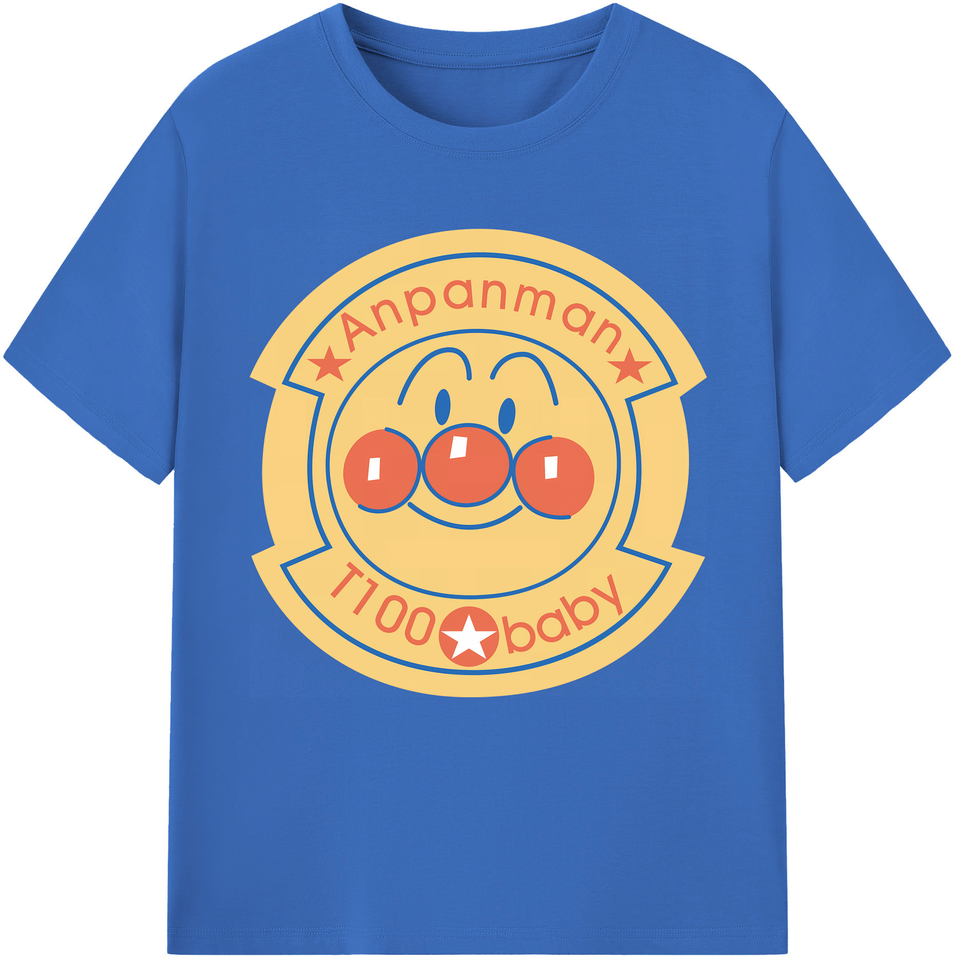 （画像用） アンパンマン Anpanman 綿100％半袖Tシャツ（フロントプリント）