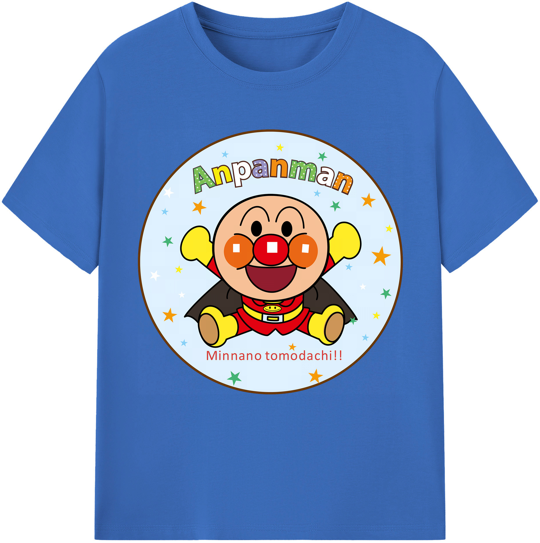 （画像用） アンパンマン Anpanman 綿100％半袖Tシャツ（フロントプリント）