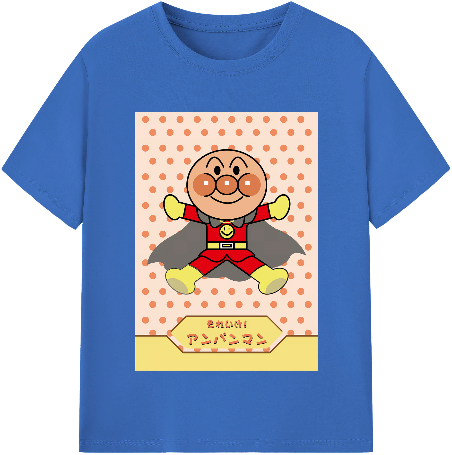 （画像用） アンパンマン Anpanman 綿100％半袖Tシャツ（フロントプリント）