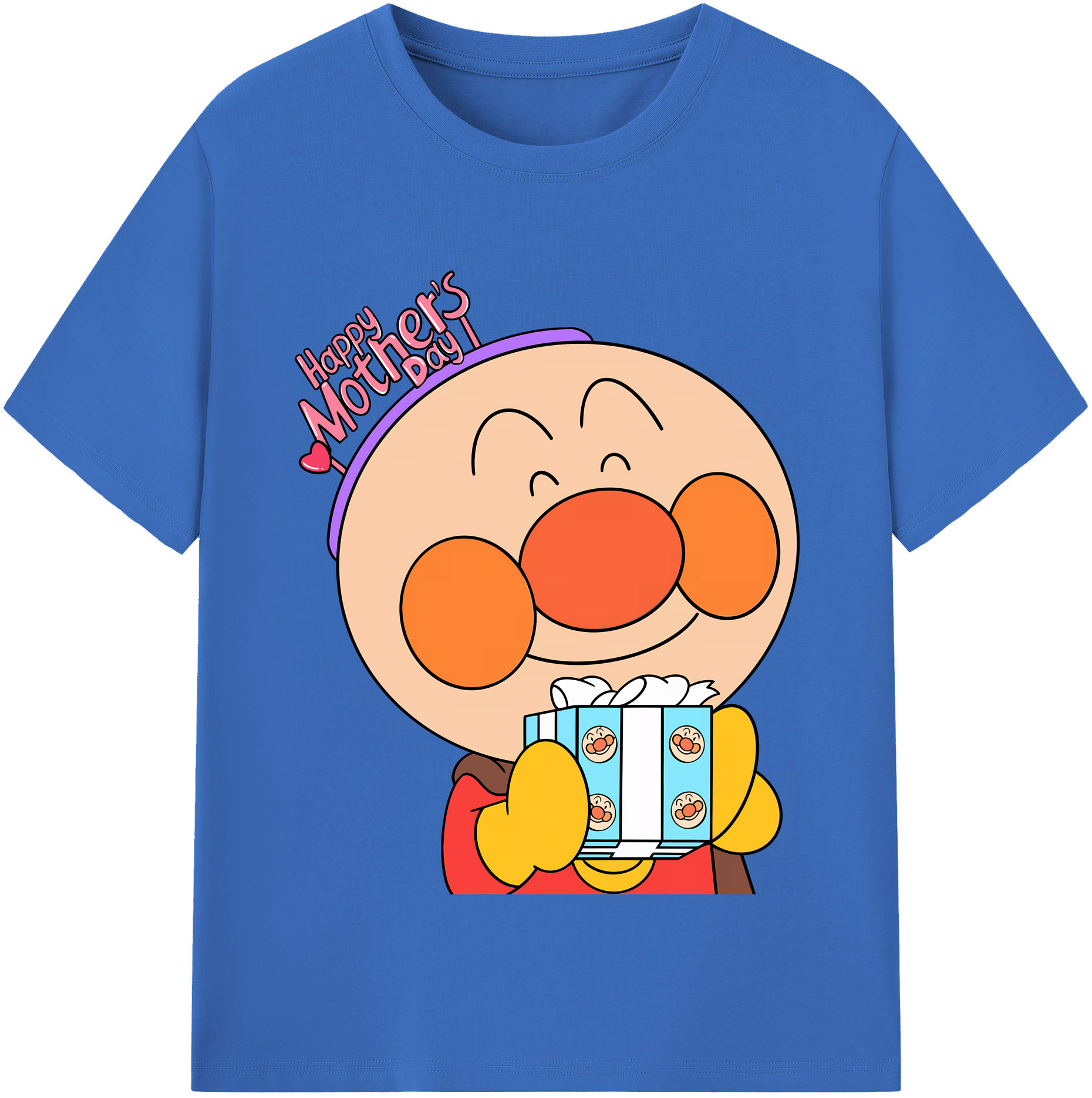 （画像用） アンパンマン Anpanman 綿100％半袖Tシャツ（フロントプリント）