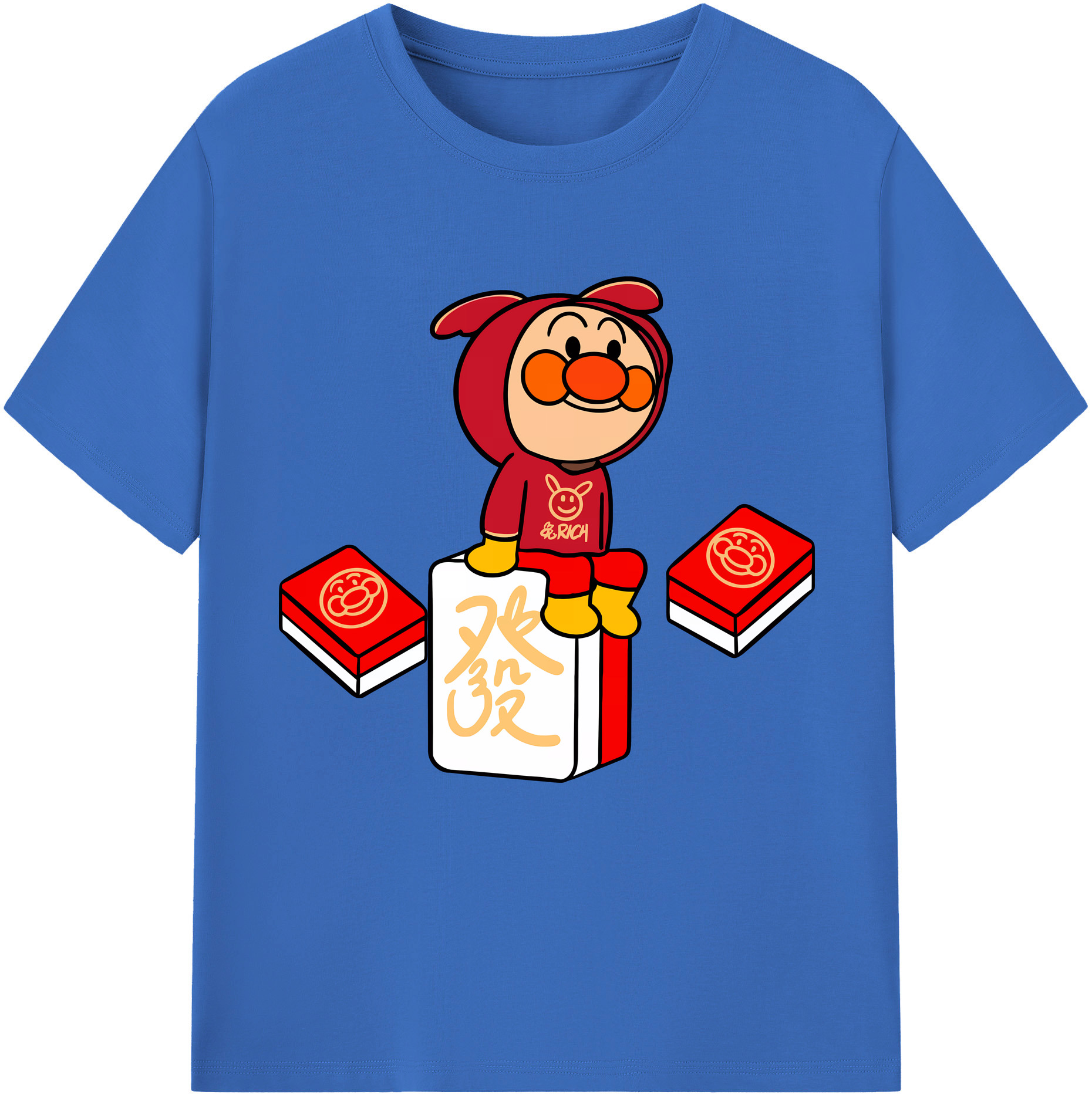 （画像用） アンパンマン Anpanman 綿100％半袖Tシャツ（フロントプリント）