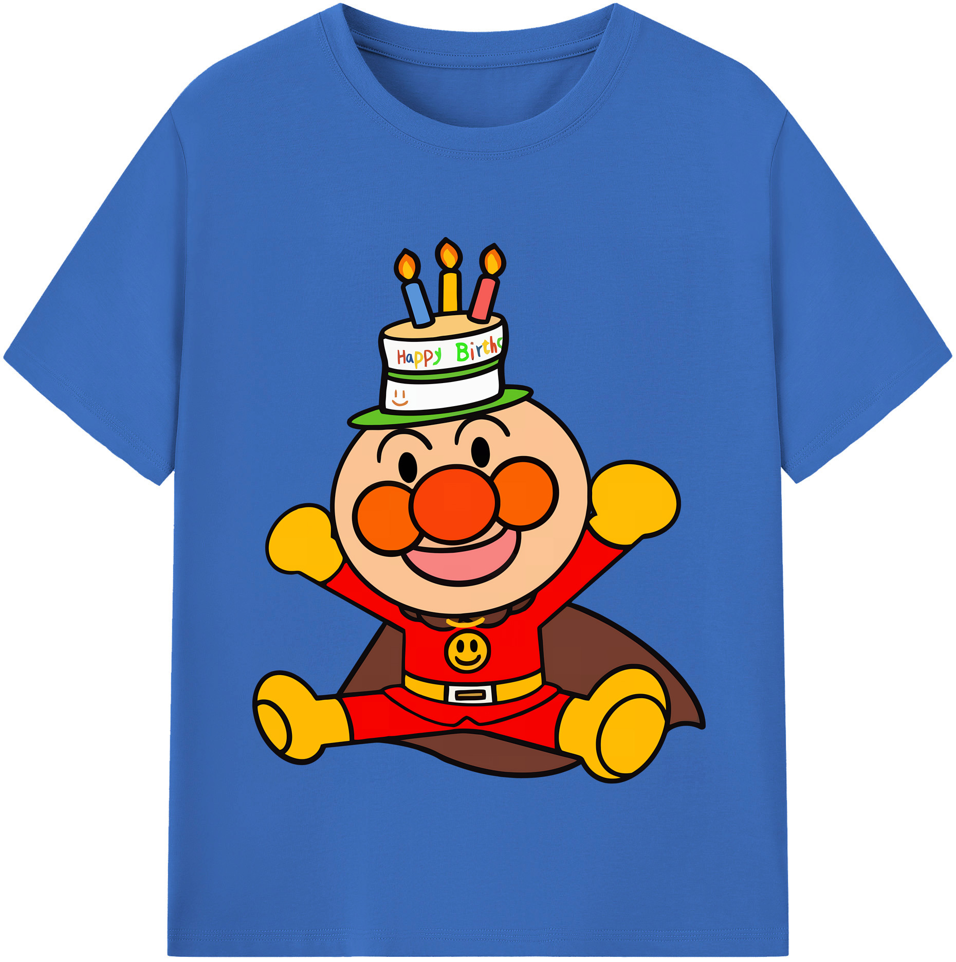 （画像用） アンパンマン Anpanman 綿100％半袖Tシャツ（フロントプリント）