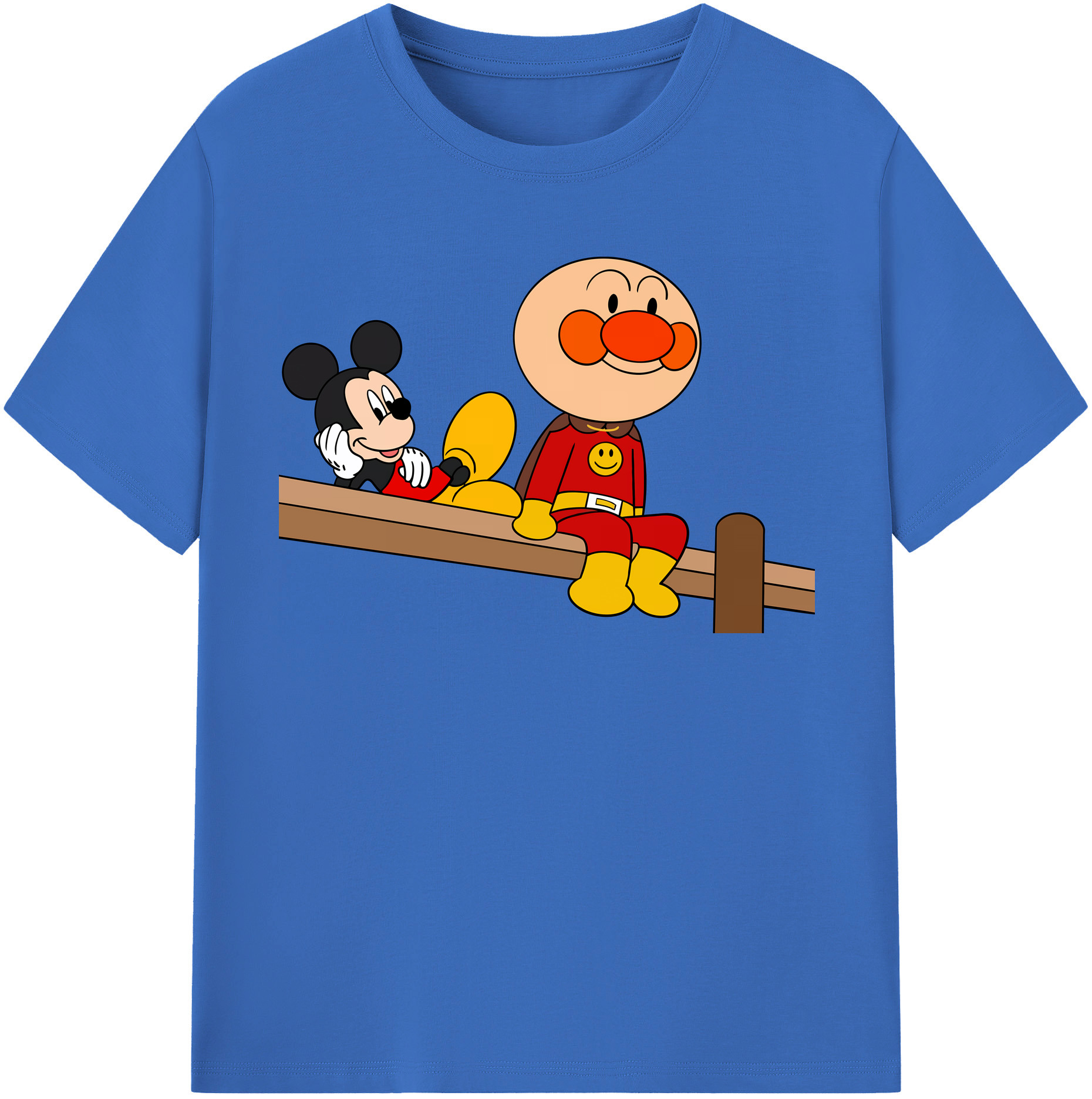 （画像用） アンパンマン Anpanman 綿100％半袖Tシャツ（フロントプリント）