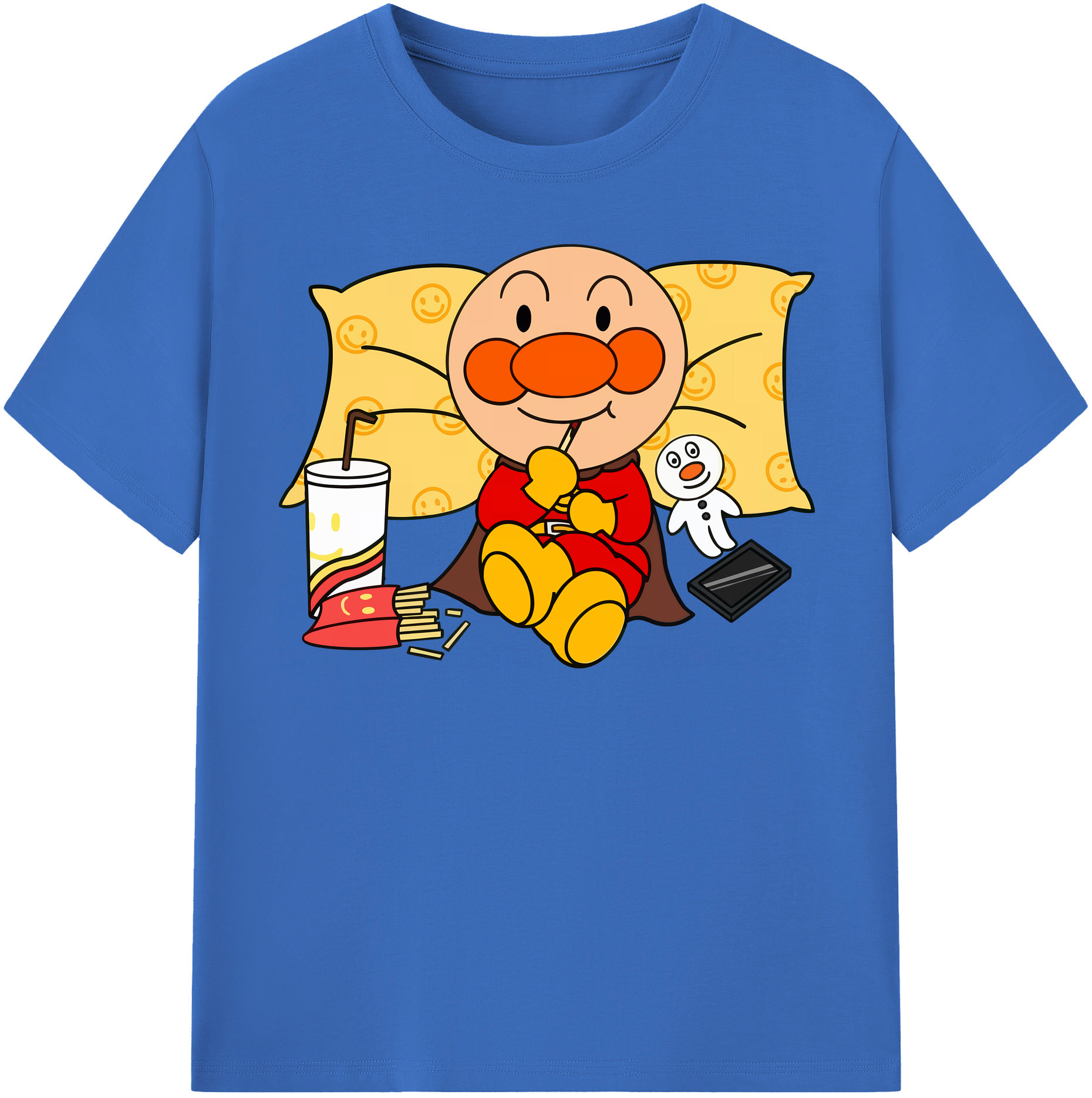 （画像用） アンパンマン Anpanman 綿100％半袖Tシャツ（フロントプリント）