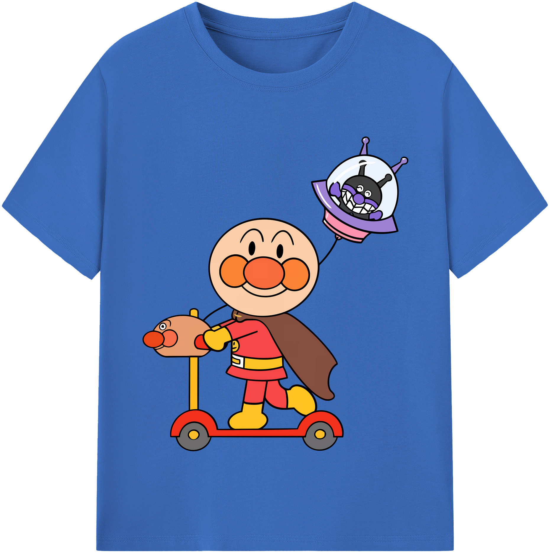 （画像用） アンパンマン Anpanman 綿100％半袖Tシャツ（フロントプリント）