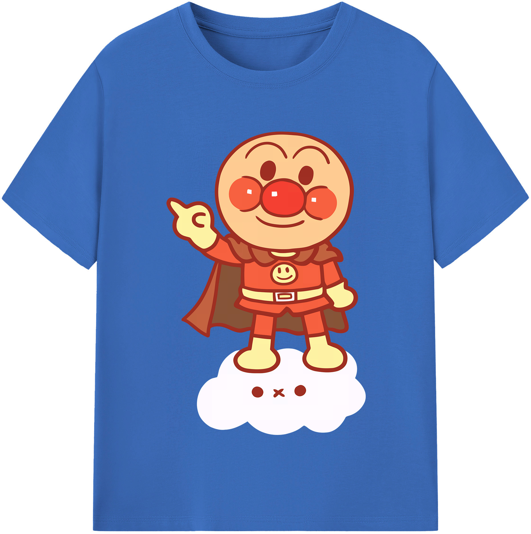 （画像用） アンパンマン Anpanman 綿100％半袖Tシャツ（フロントプリント）