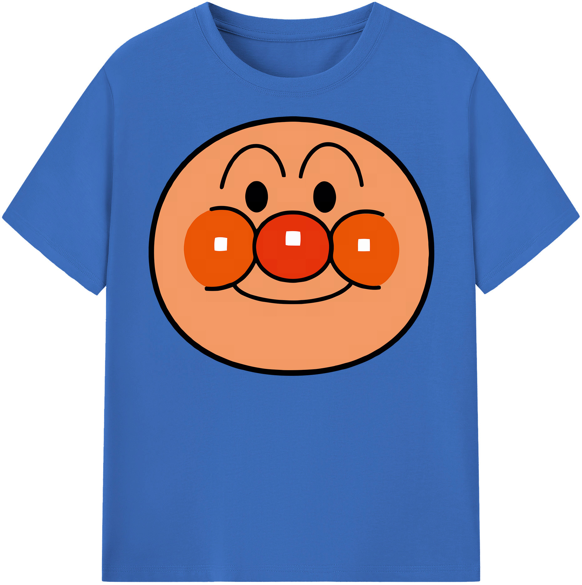 （画像用） アンパンマン Anpanman 綿100％半袖Tシャツ（フロントプリント）