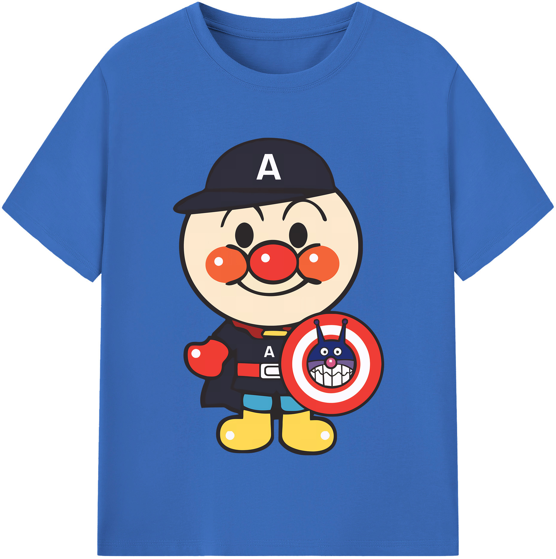 （画像用） アンパンマン Anpanman 綿100％半袖Tシャツ（フロントプリント）