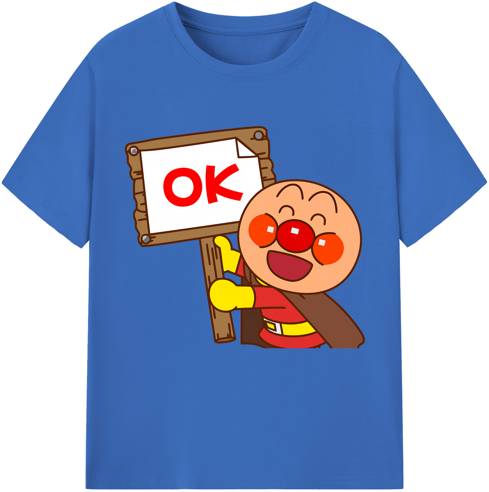 （画像用） アンパンマン Anpanman 綿100％半袖Tシャツ（フロントプリント）