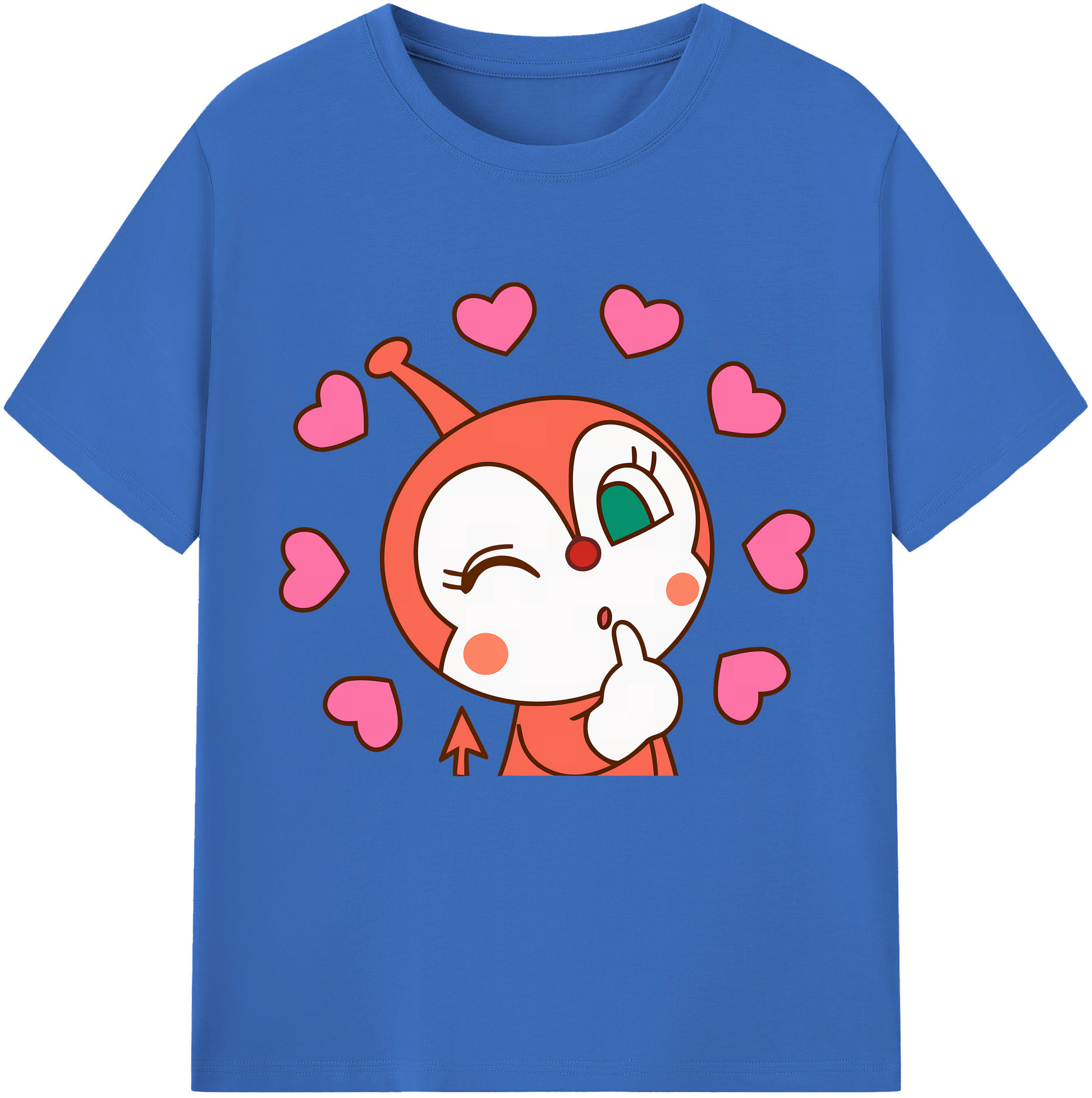 （画像用） アンパンマン Anpanman 綿100％半袖Tシャツ（フロントプリント）