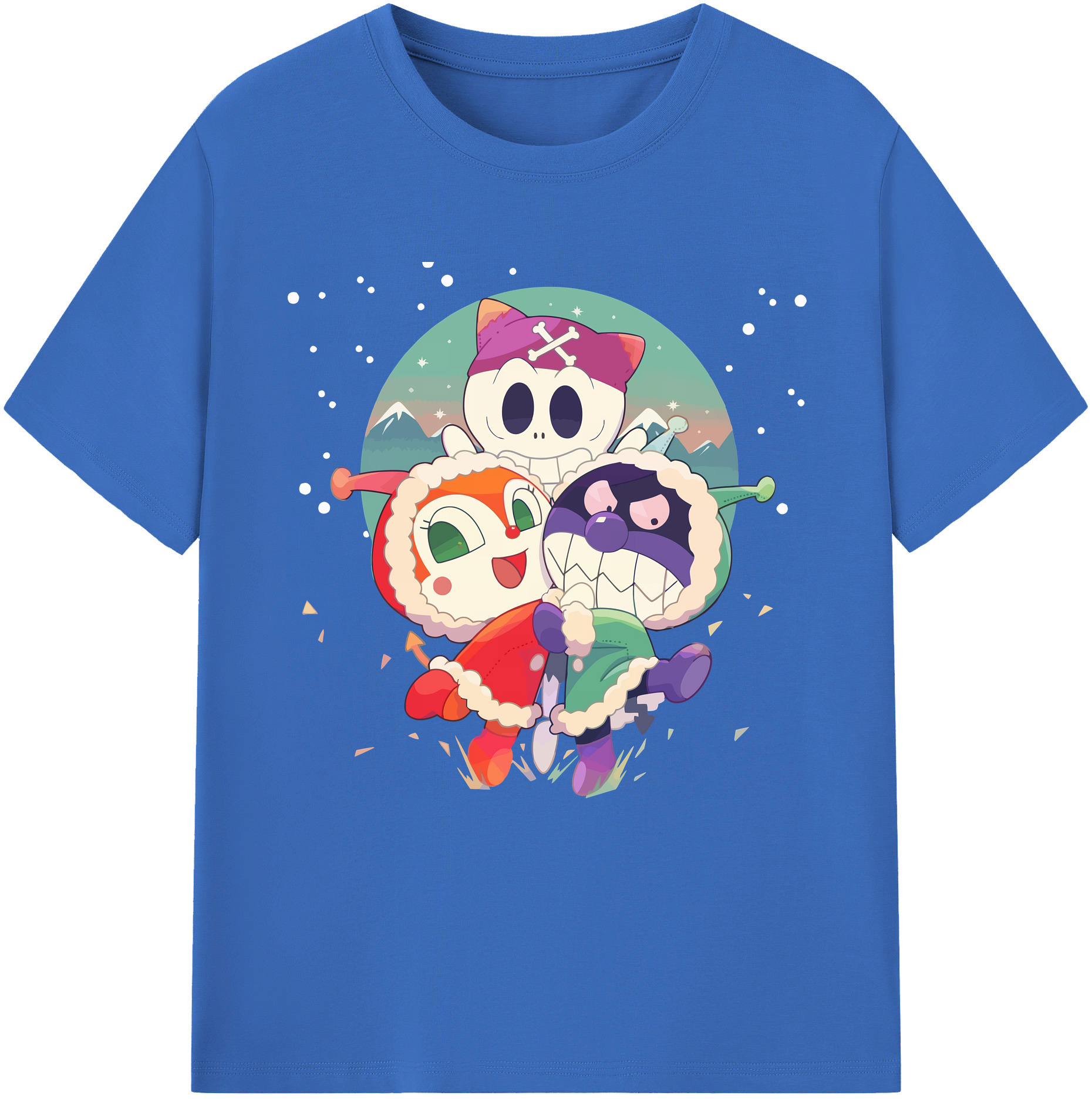 （画像用） アンパンマン Anpanman 綿100％半袖Tシャツ（フロントプリント）