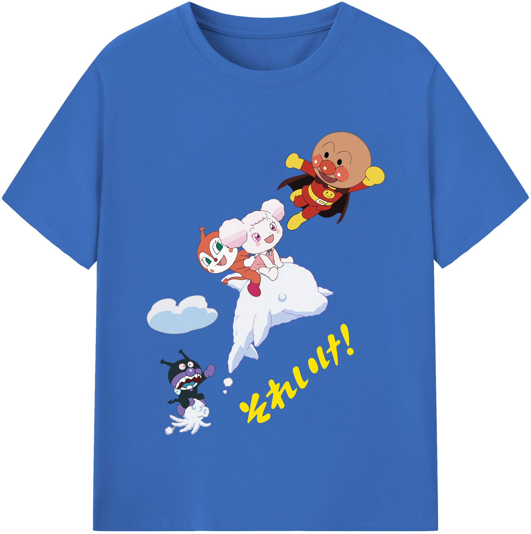 （画像用） アンパンマン Anpanman 綿100％半袖Tシャツ（フロントプリント）