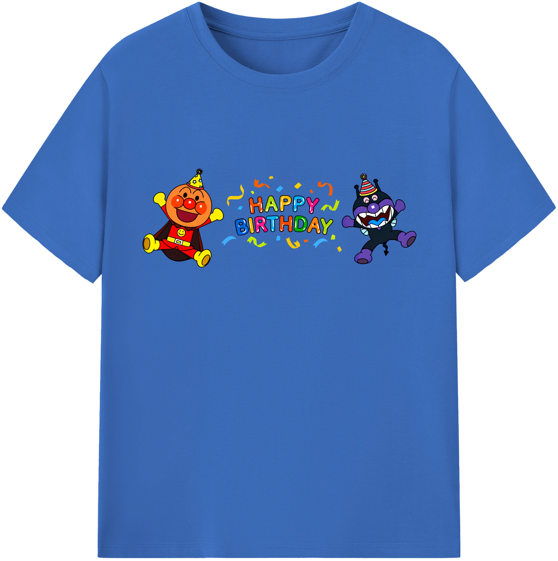 （画像用） アンパンマン Anpanman 綿100％半袖Tシャツ（フロントプリント）