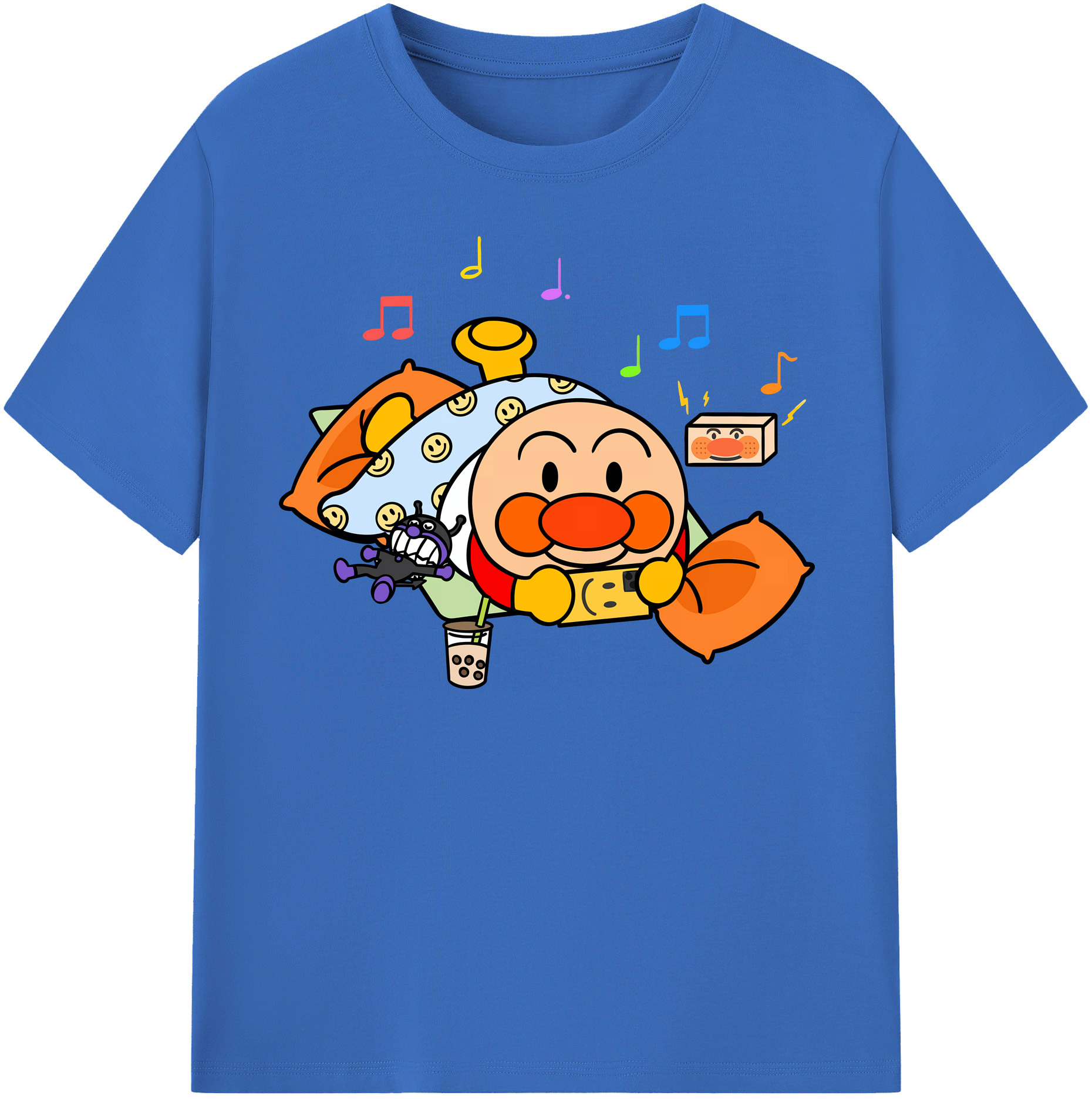 （画像用） アンパンマン Anpanman 綿100％半袖Tシャツ（フロントプリント）