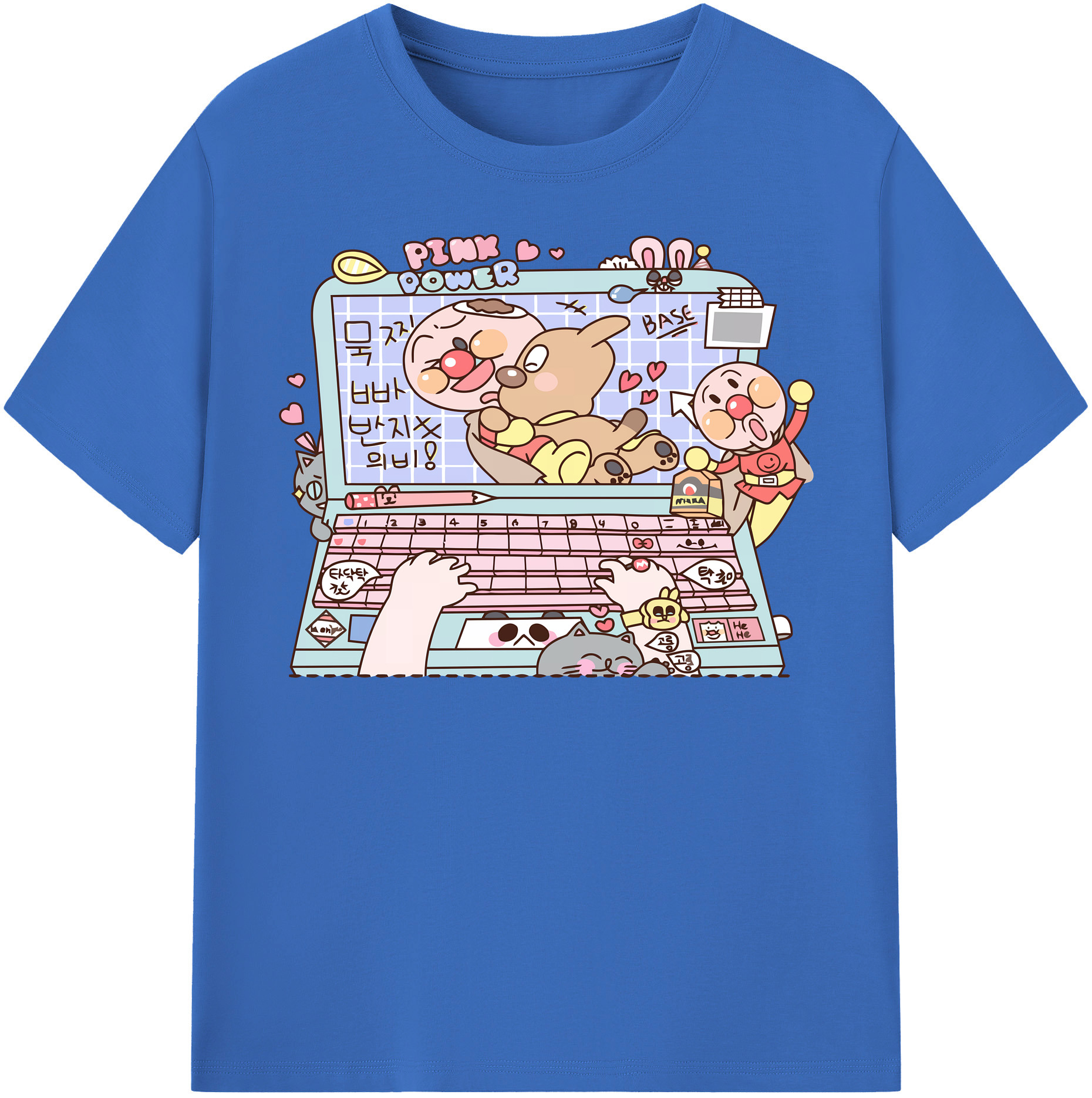 （画像用） アンパンマン Anpanman 綿100％半袖Tシャツ（フロントプリント）